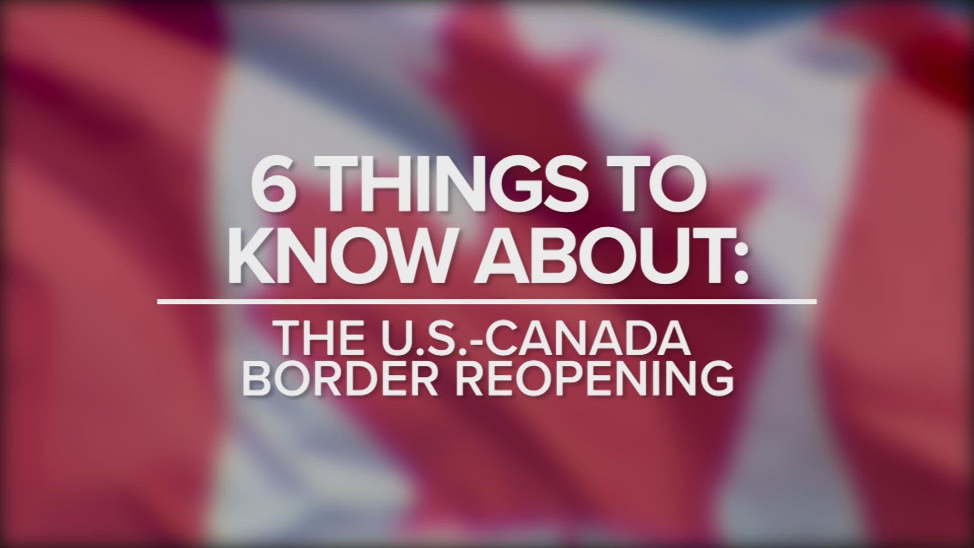 With the U.S.-Canada border reopening on a limited basis soon, here are the answers to some questions travelers may have