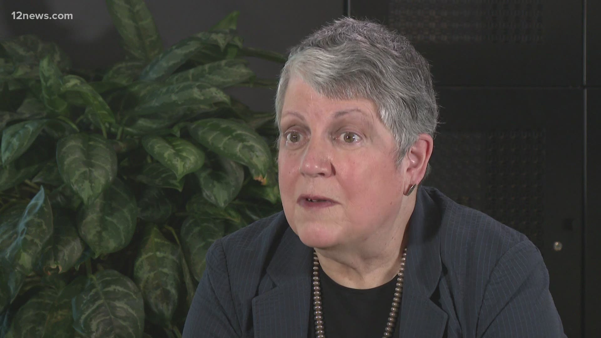 Former Arizona Governor Janet Napolitano stopped by 12 News for a one-on-one interview. She talked about whether Arizona is blue, red, or purple.