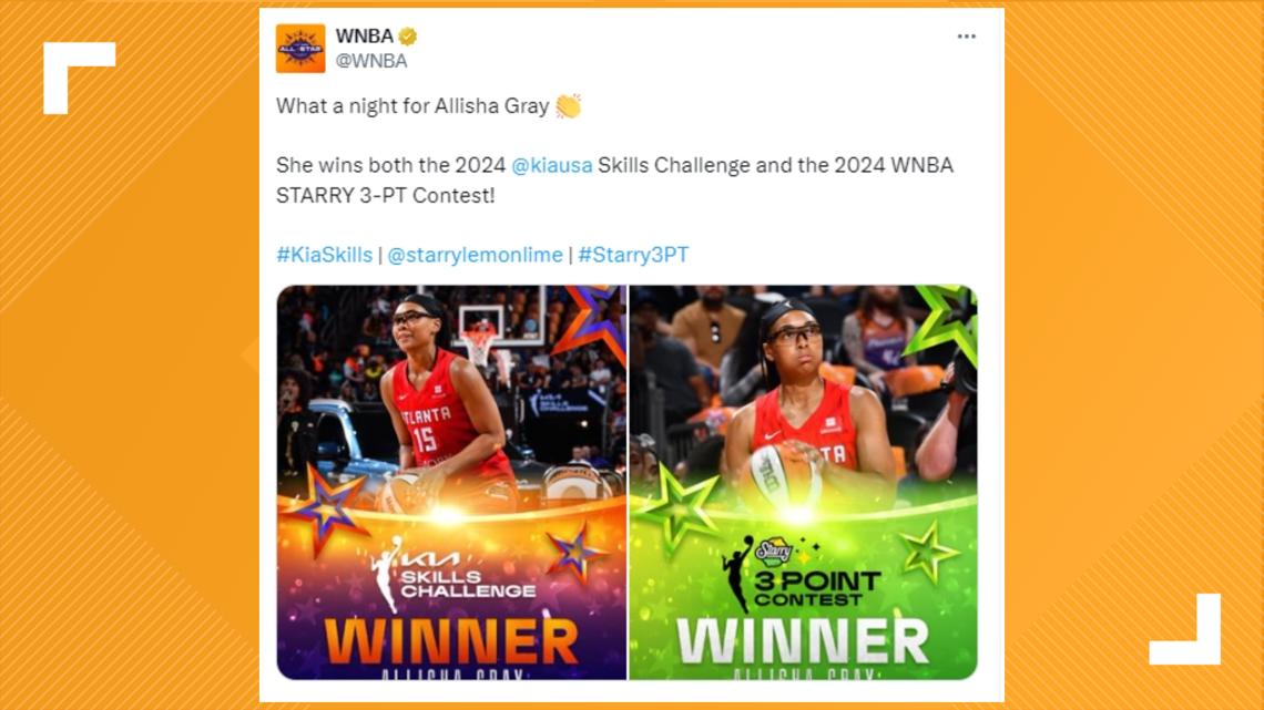 Atlanta's Allisha Gray Wins WNBA All-Star 3-pt., Skills Contests | Wkyc.com