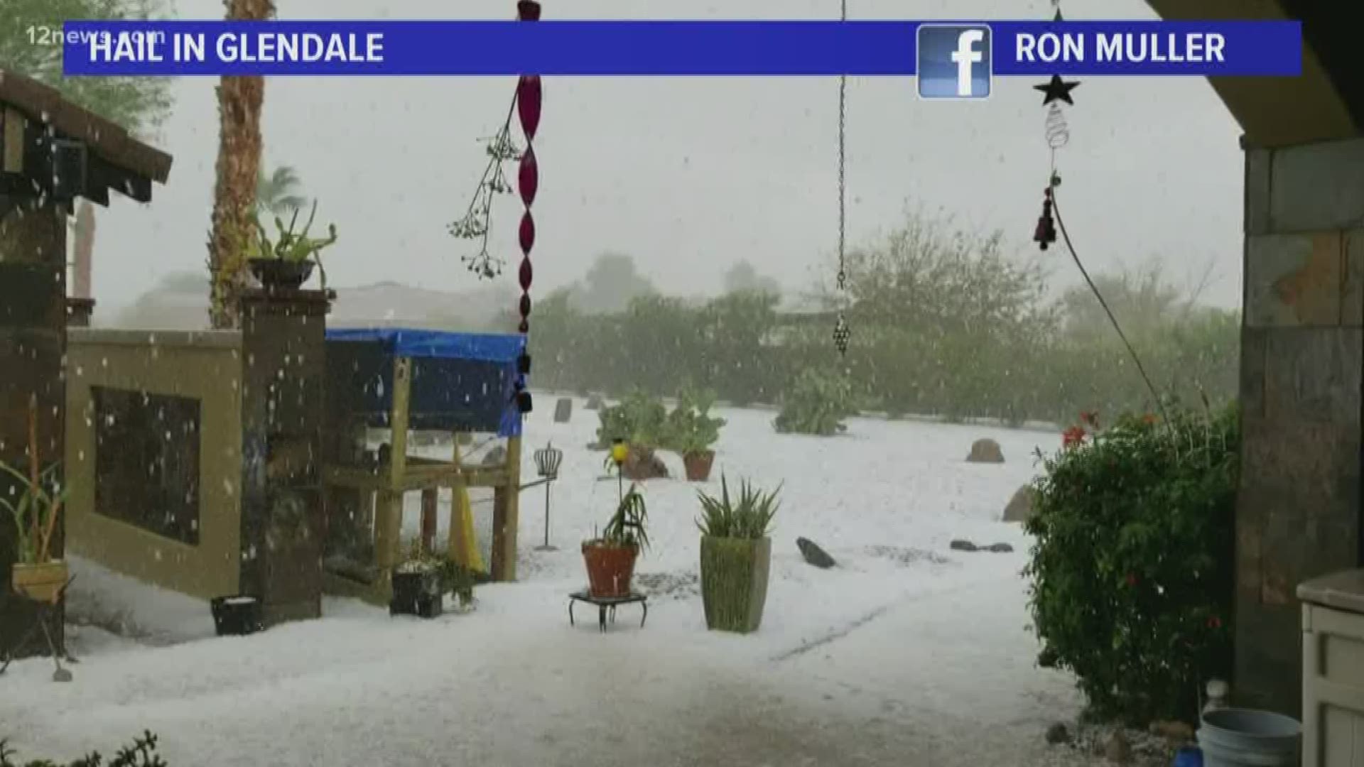 Rain, hail and snow have all dropped on Arizona in the last three days. Quarter-sized hail in Goodyear makes it look like snow is blanketing the ground.