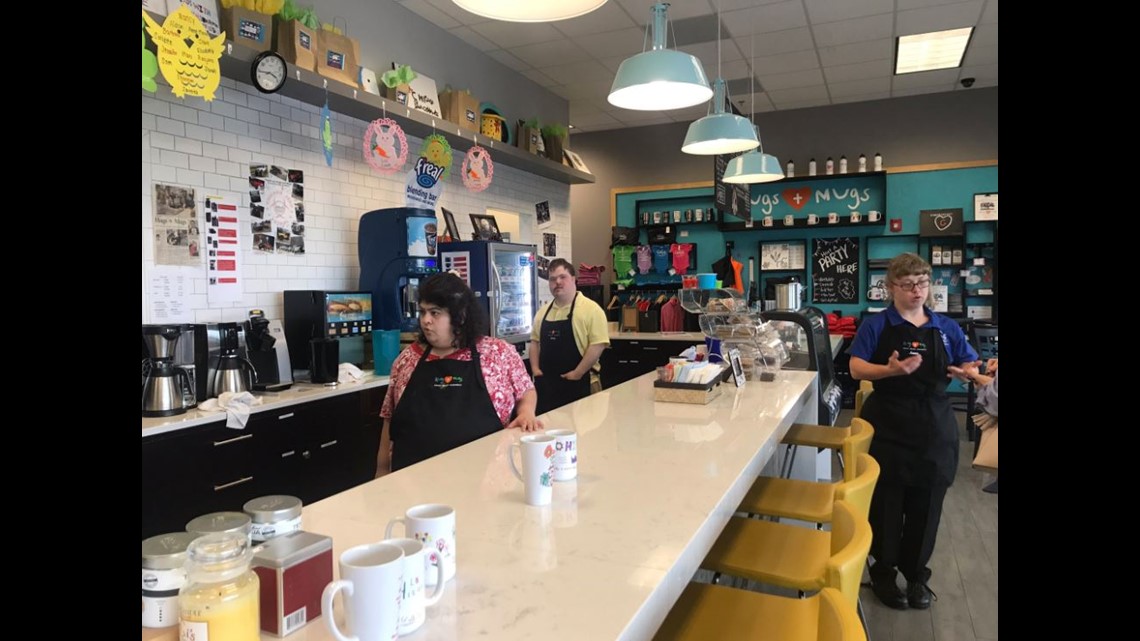 Coffee shop staffed almost entirely by adults with Down syndrome