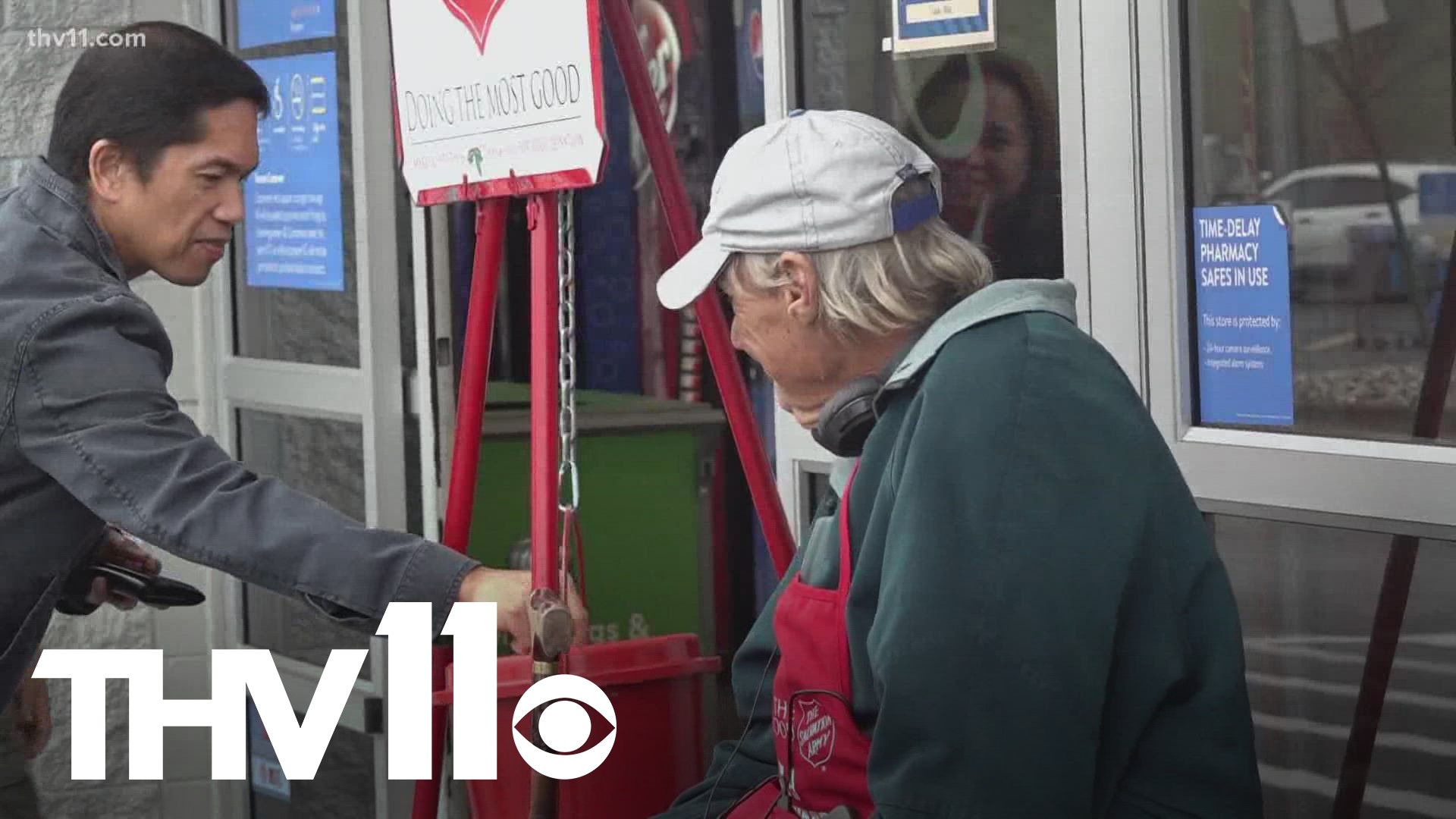 The Salvation Army has about 30 bell ringers spread across Hot Springs and Captain Bryan Brinlee says 80% of them are struggling with homelessness.