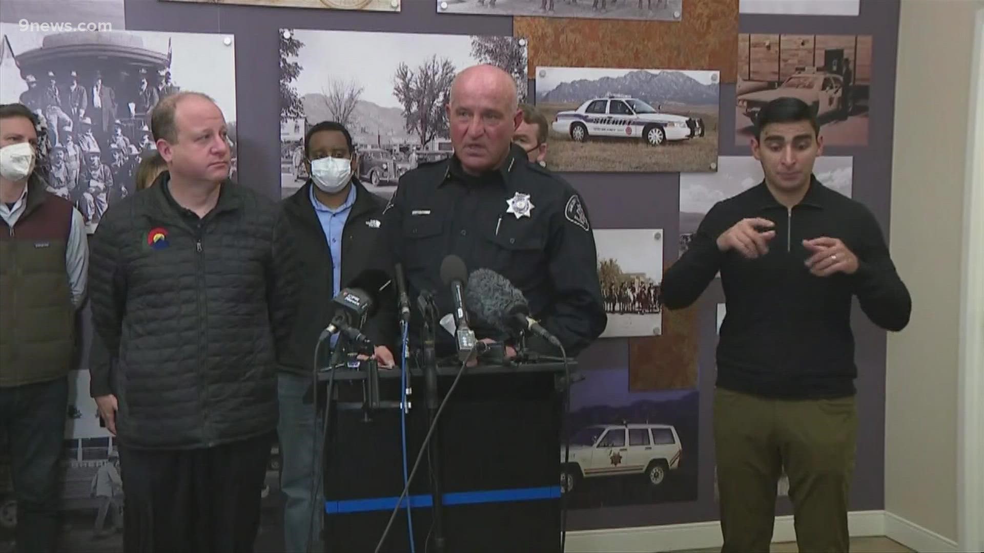 Sheriff Pelle, Gov. Polis, and Incident Commander Mike Smith give an update on the Boulder County wildfire.