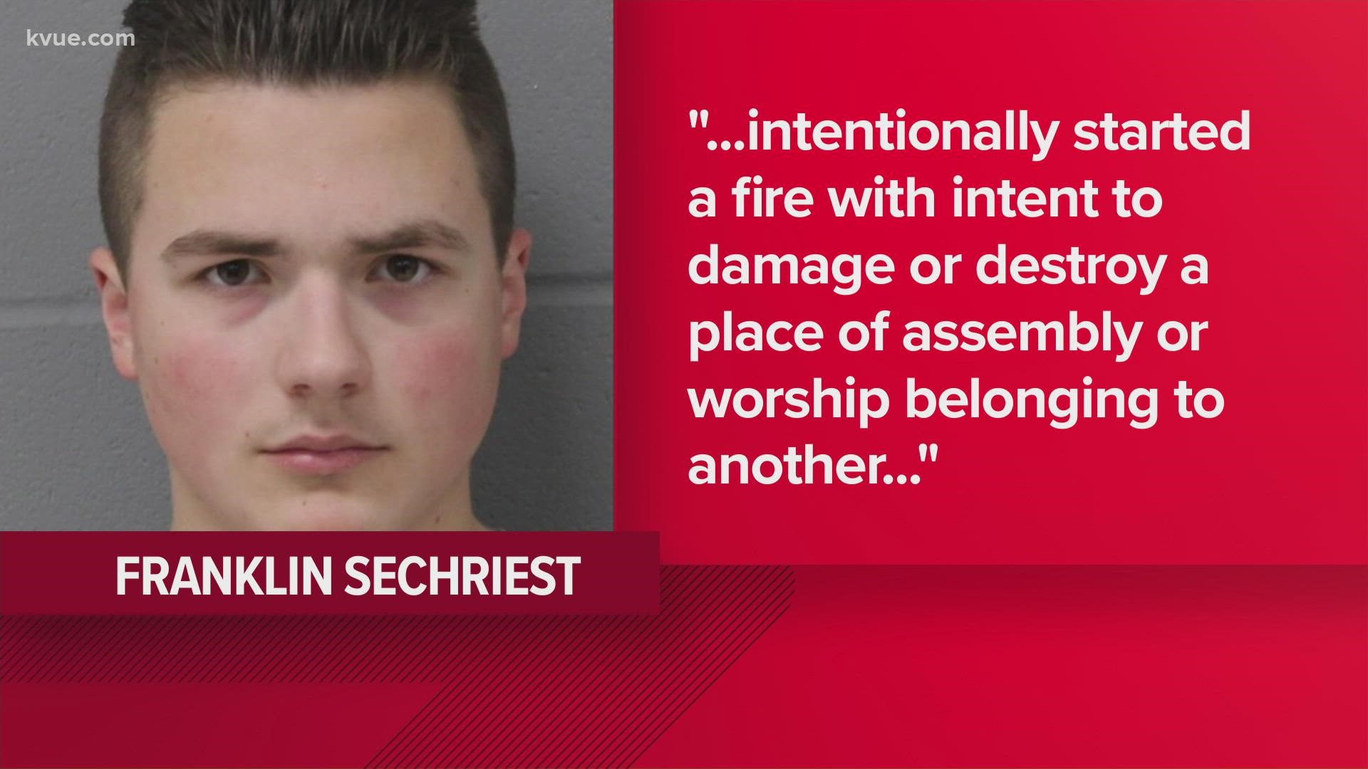 An 18-year-old man has been arrested and faces a felony arson charge after the fire at Congregation Beth Israel in North Austin.