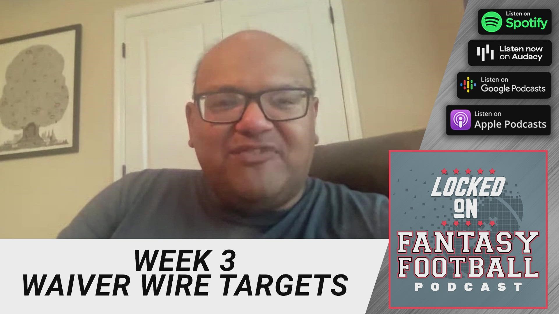 NFL fantasy football waiver wire pickups for Week 3