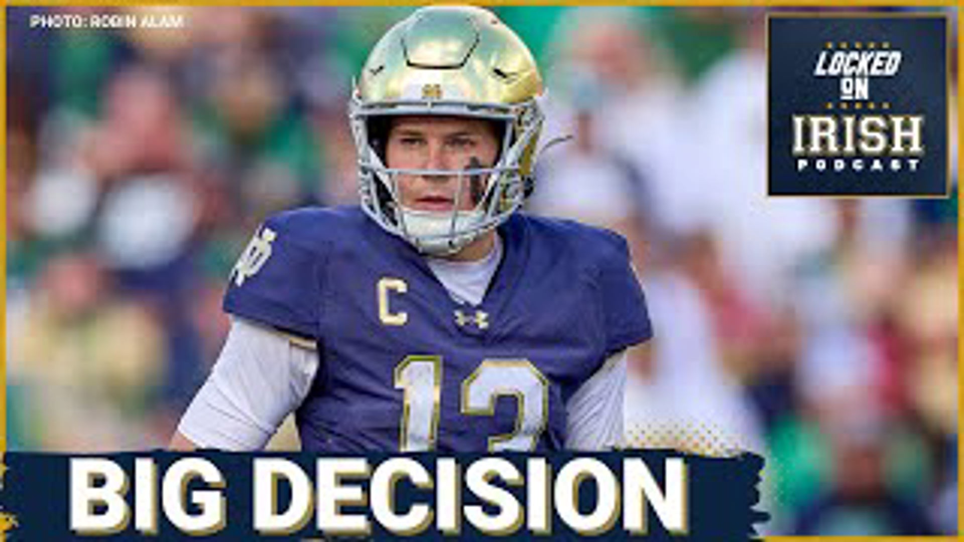 Notre Dame quarterback Riley Leonard suffered a posterior labrum injury on his non-throwing shoulder in the Fighting Irish's upset loss to Northern Illinois.