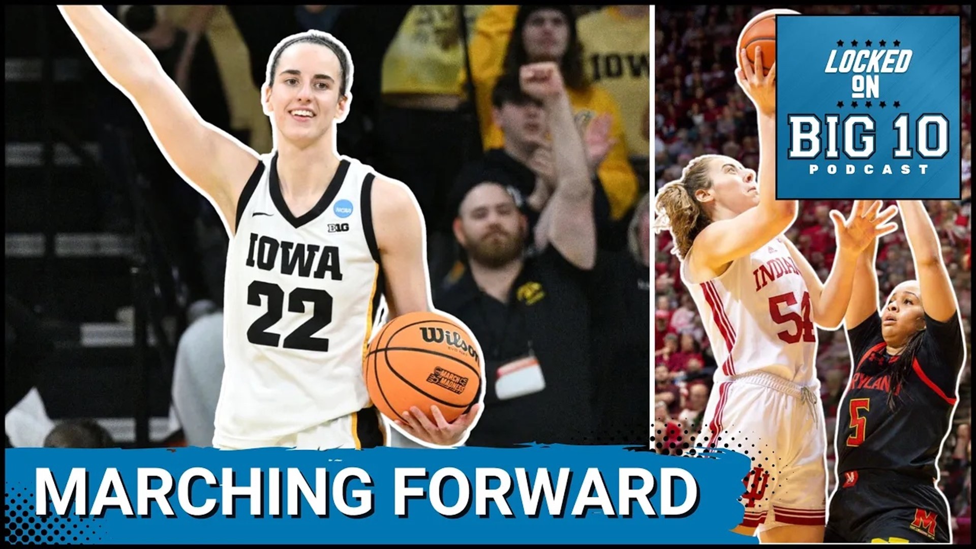 Caitlin Clark and the Iowa Hawkeyes basketball team march forward to return to the women's NCAA Tournament Sweet 16.
