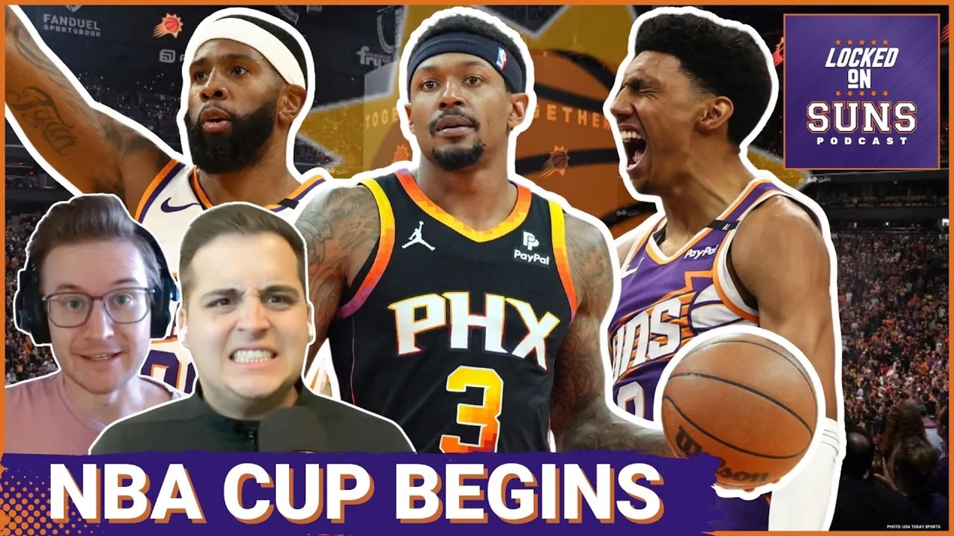 The Phoenix Suns begin their NBA Cup stretch with a big game against the Utah Jazz as they consider whether to start Royce O'Neale or Ryan Dunn for KD