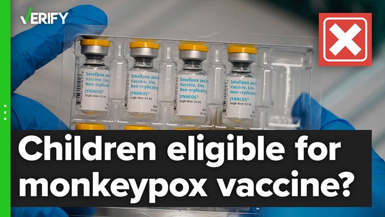 Children are not eligible for monkeypox vaccine unless they’ve been exposed to virus