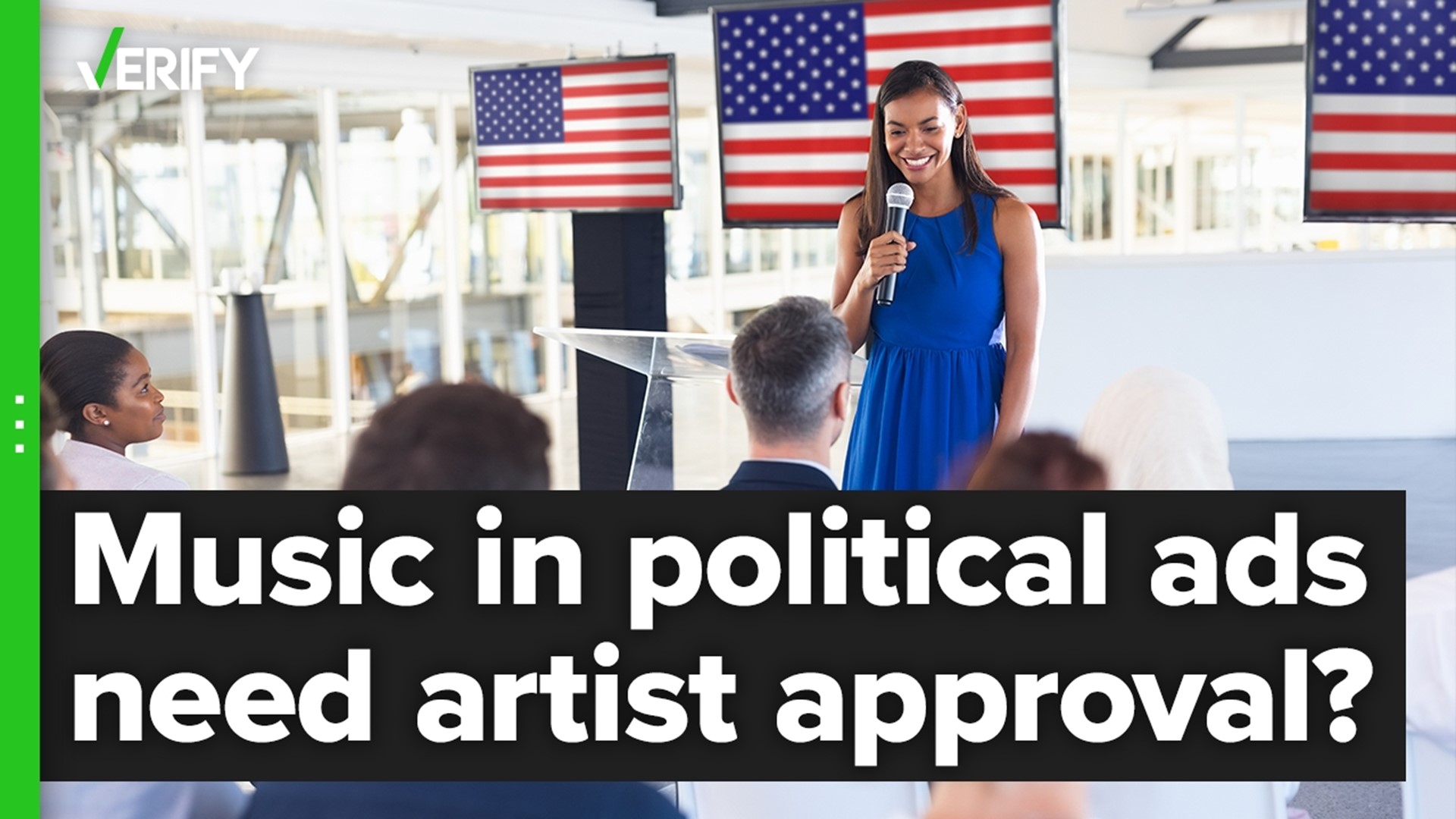Political candidates need to purchase licenses to use copyrighted music in their TV spots. Those rights are often owned by artists, but not always.