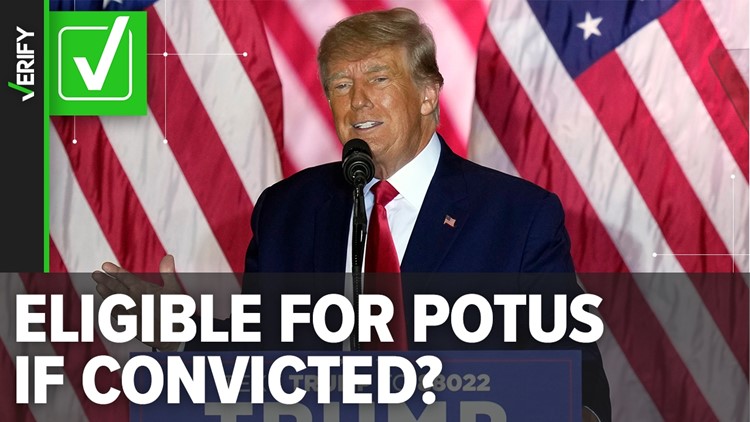 Yes, you can be elected president if you’ve been charged with or convicted of a crime