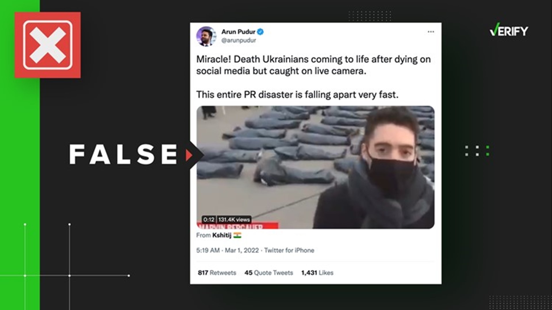 Some social media users are also accusing the Ukrainian government of spreading its own propaganda.