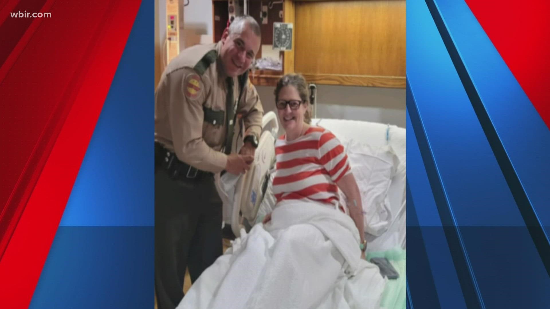 THP said the trooper used his prior experience as an EMT to help deliver a baby boy just before EMS arrived.