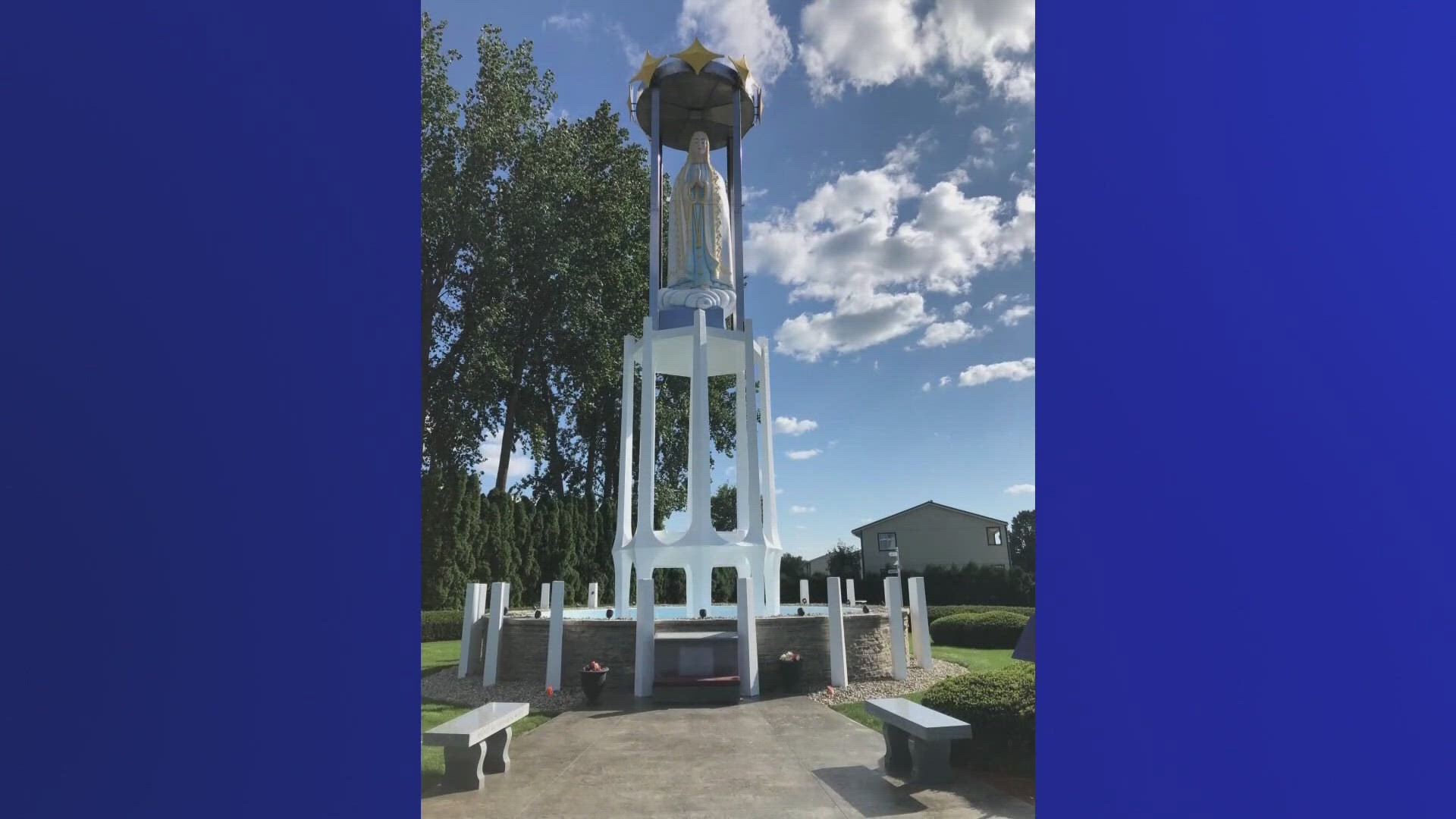 The nearly 20-foot tall, 5-foot wide statue was blown away when an EF3 tornado tore through the community.