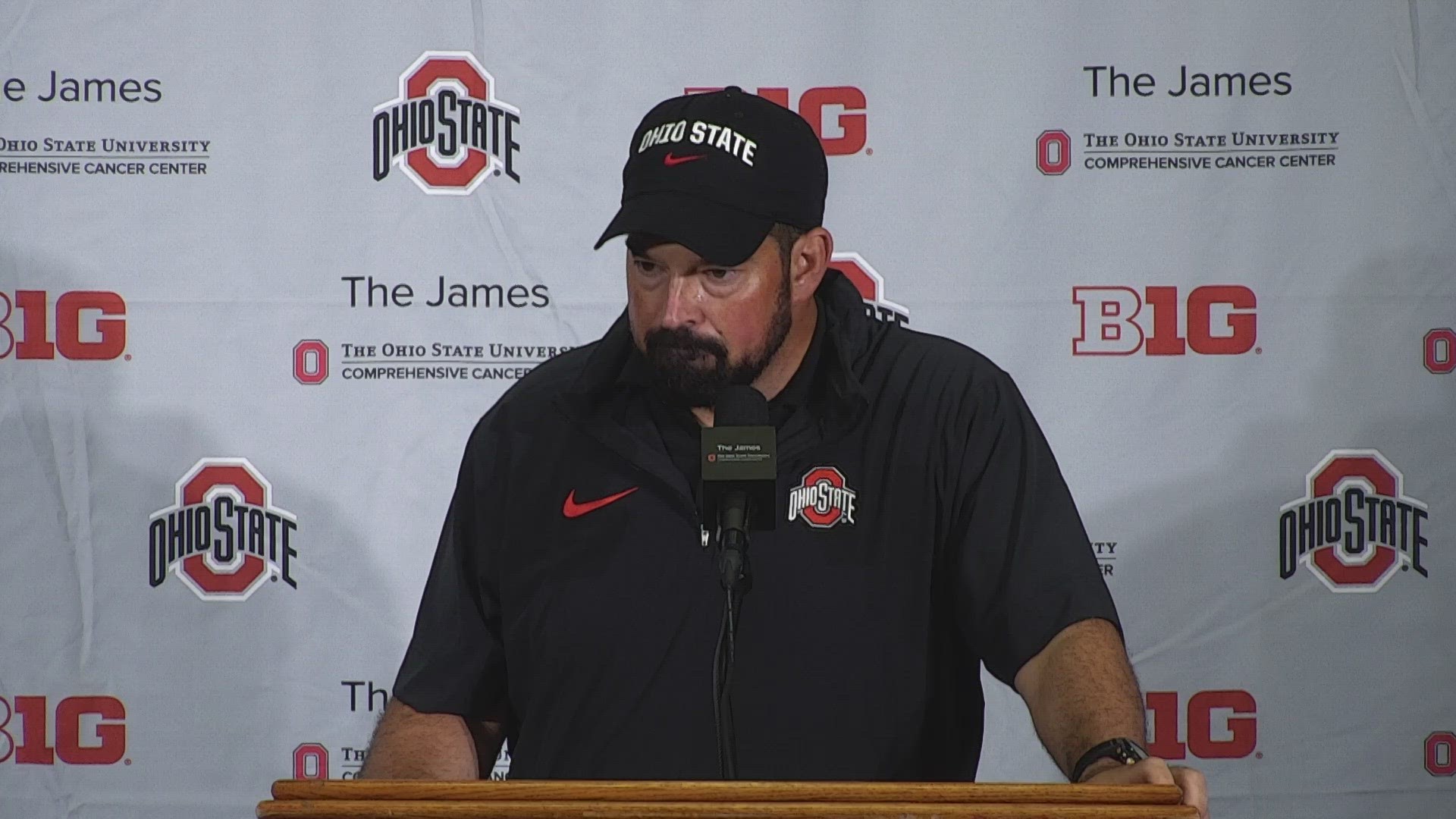 Ohio State head coach Ryan Day talks about 35-7 win against Youngstown State.