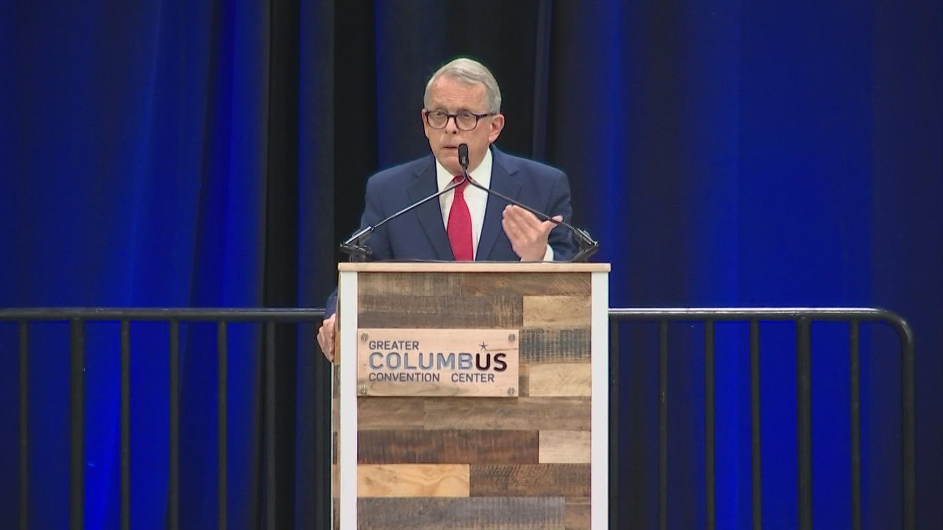 DeWine spoke Tuesday at the Ohio School Safety Summit in Columbus.