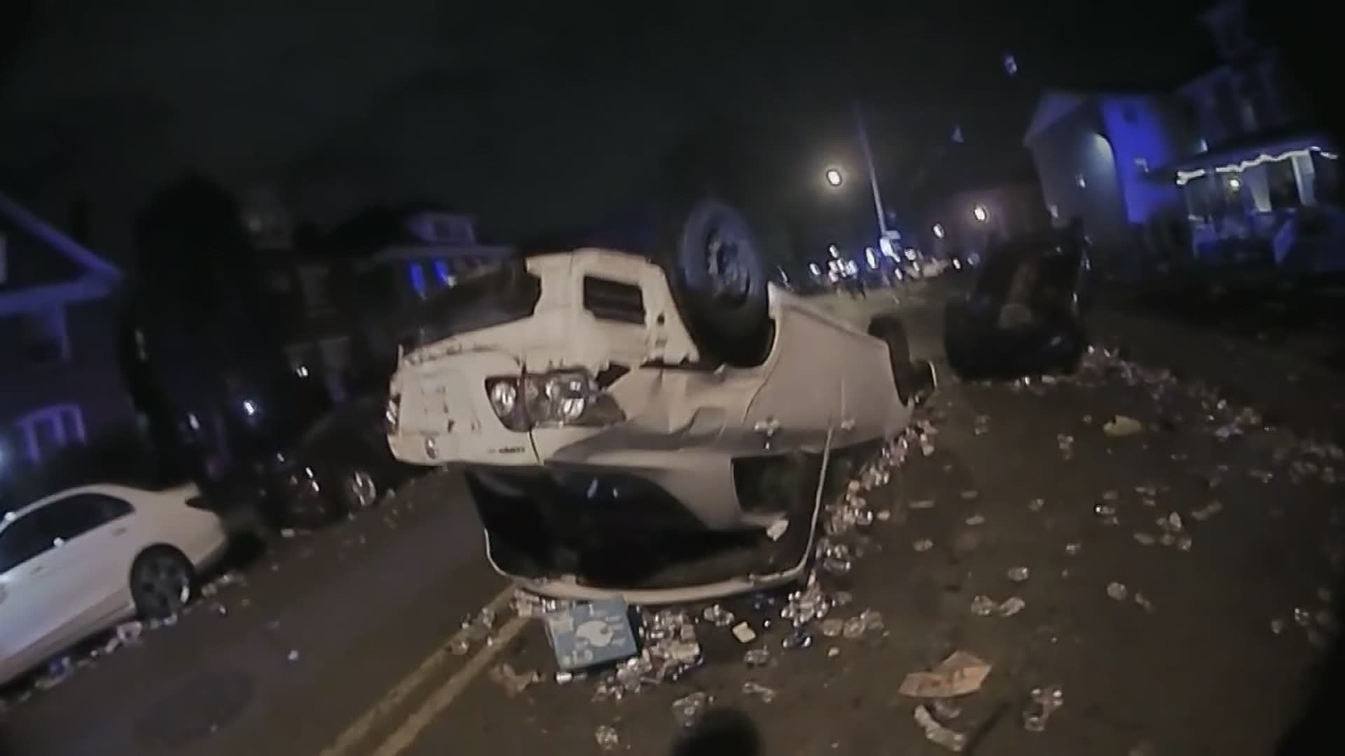 Seven cars were flipped during "ChittFest" last weekend.