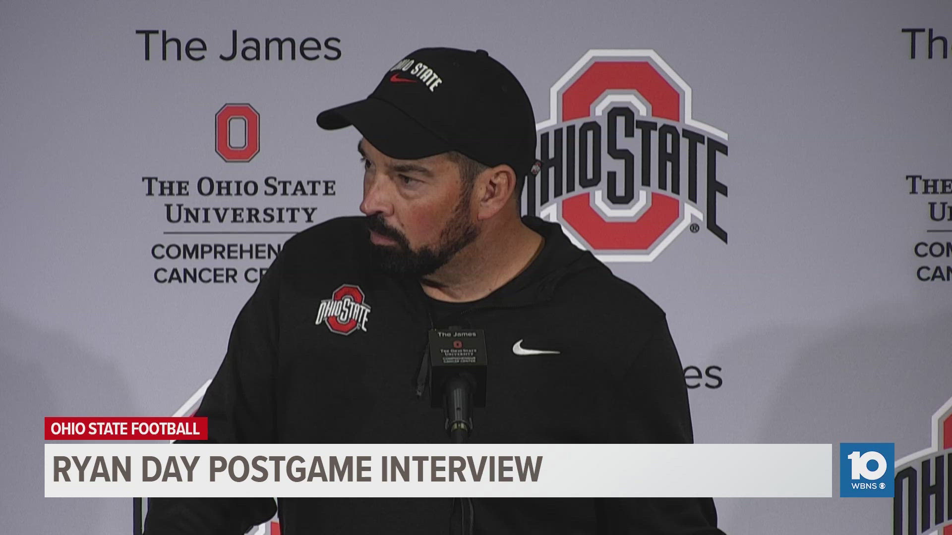 Head coach Ryan Day discusses Ohio State's 45-0 win over Purdue.