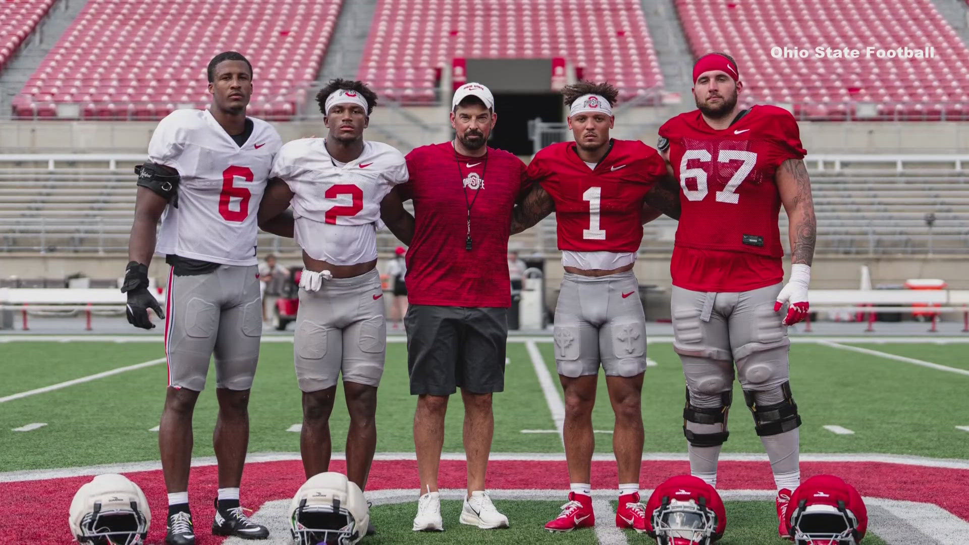 Safety Caleb Downs, linebacker Sonny Styles, offensive lineman Austin Siereveld and wide receiver Brandon Inniss were voted as team captains.