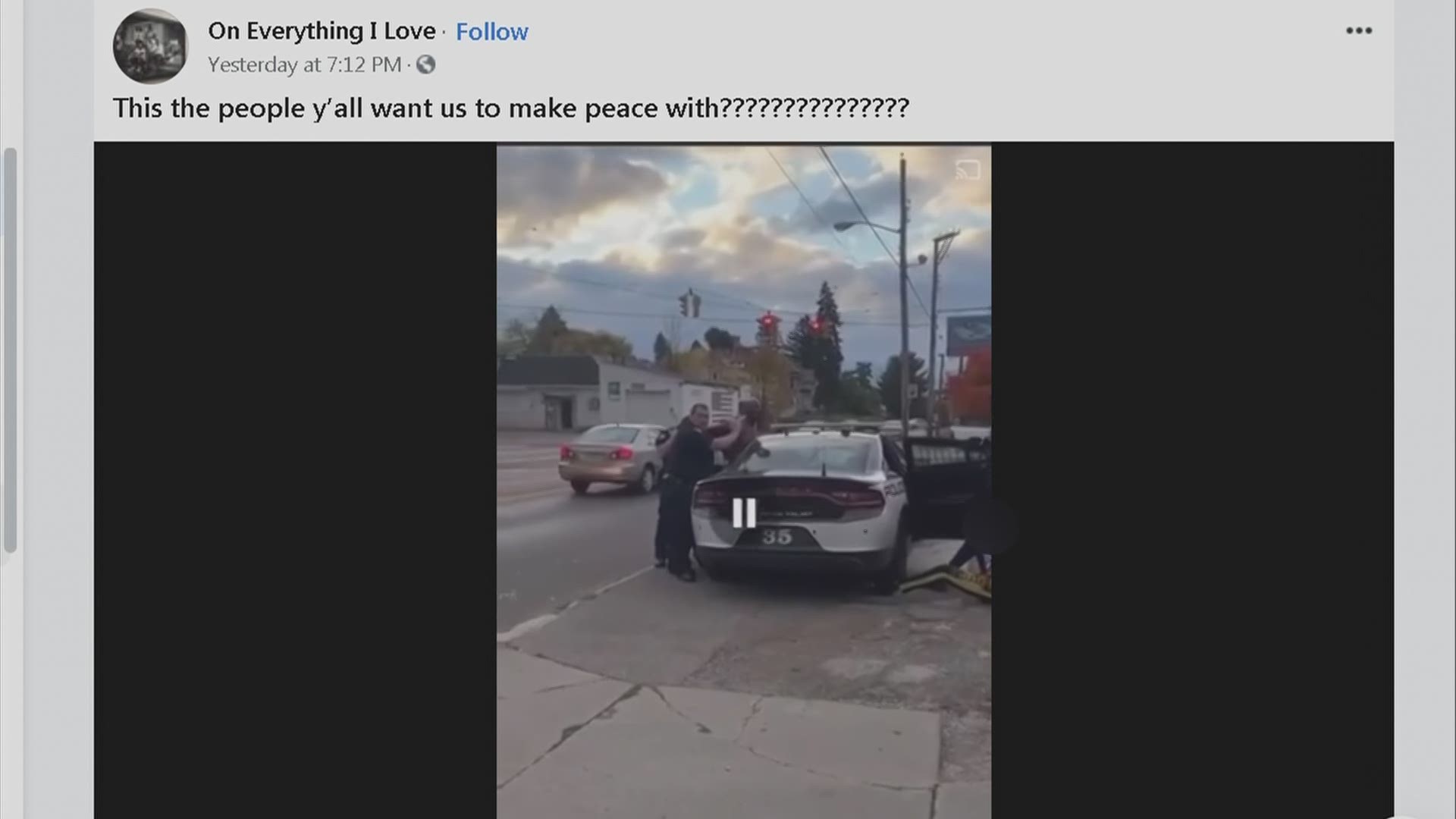 Video of man being arrested causes controversy on social media.