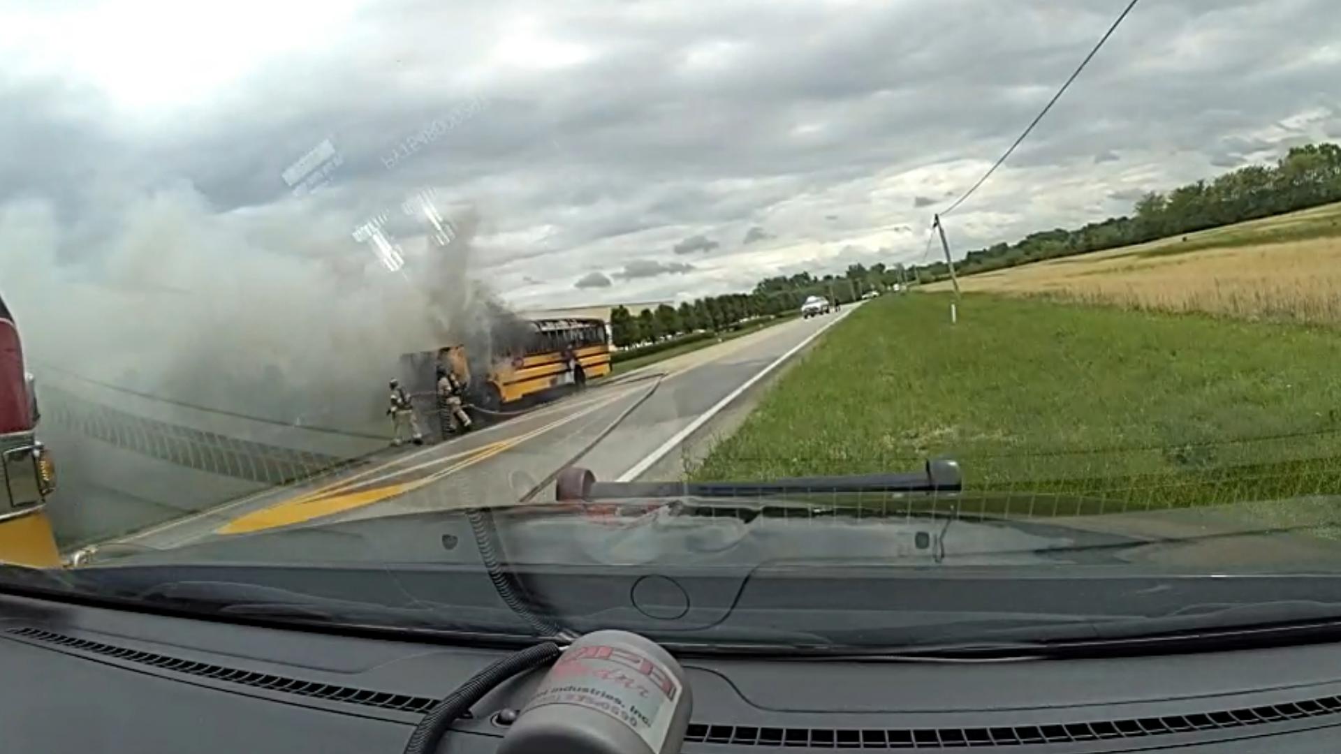 Groveport Madison bus driver gets kids to safety during fire | wkyc.com