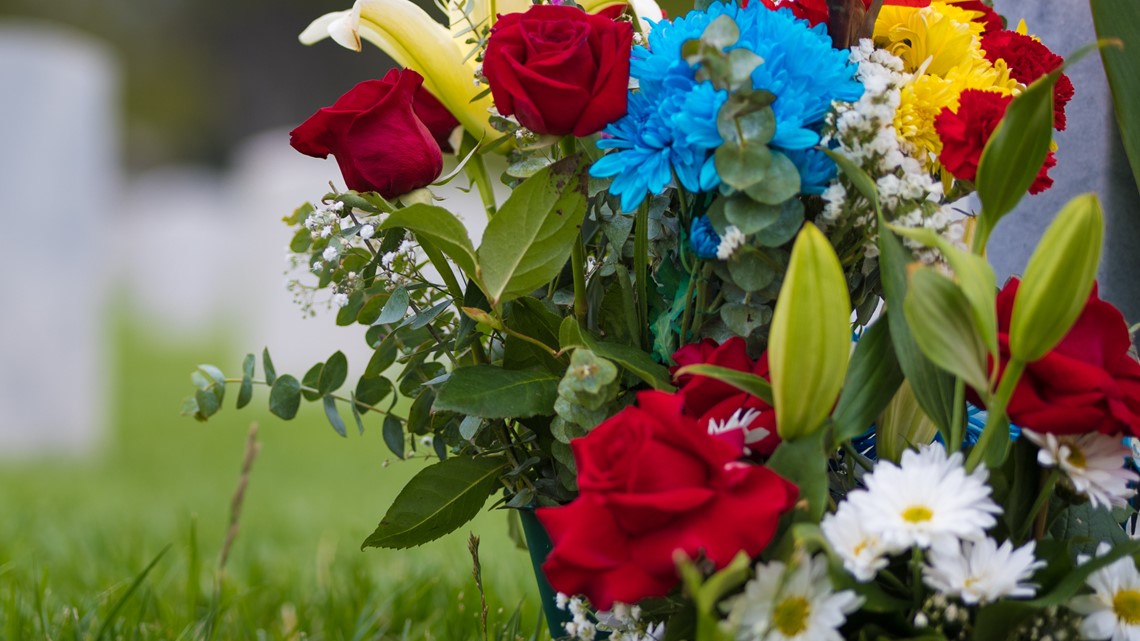 Man convicted of littering for decorating fiancée's grave