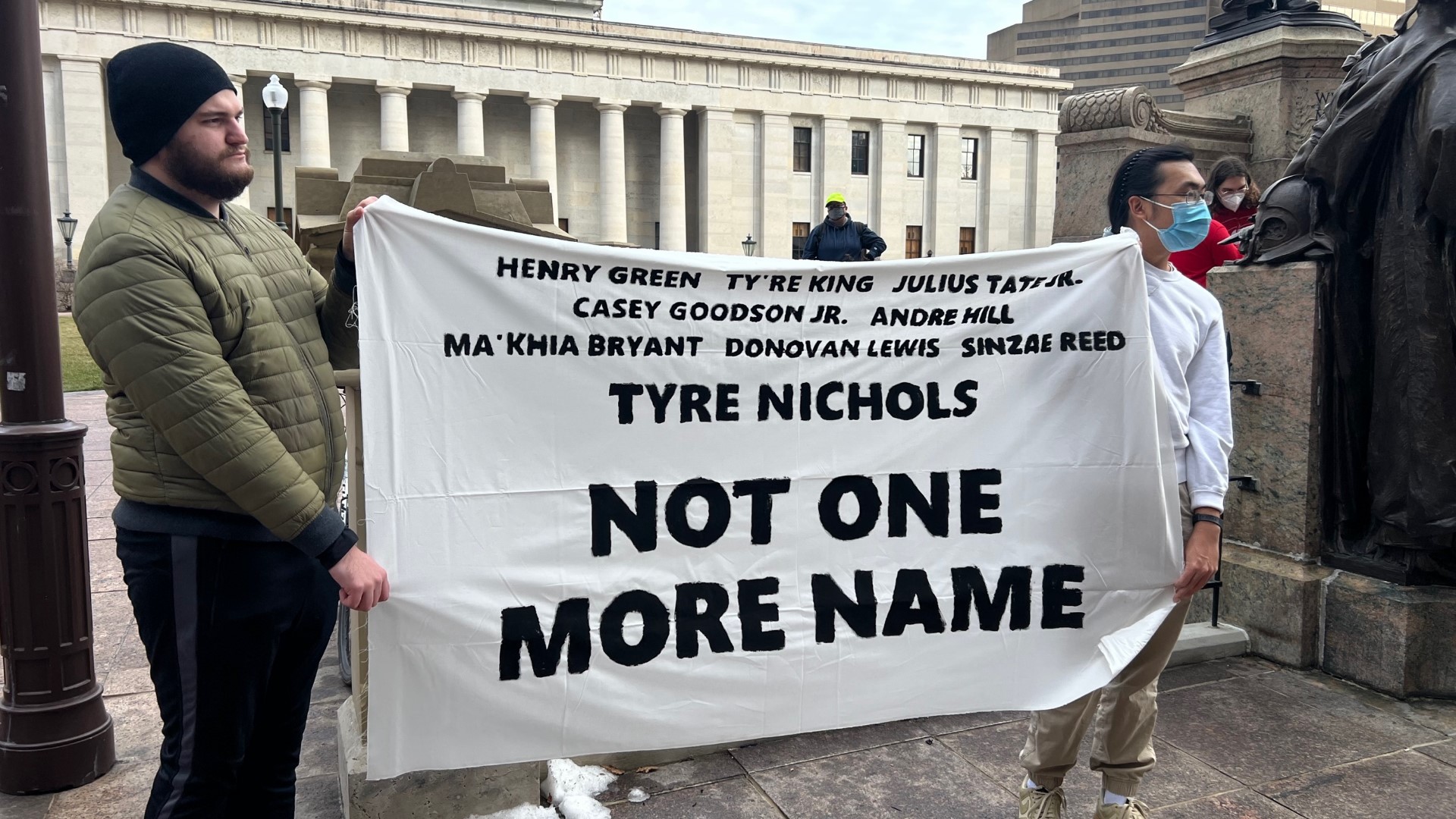 Will Nicholls Rally Rally for Tyre Nichols held at Ohio Statehouse | wkyc.com