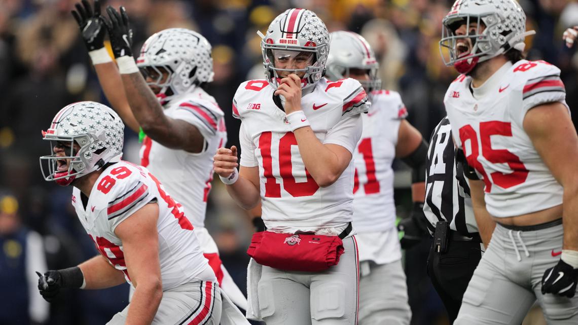 Sayin throws for 3 TDs as Ohio State beats rival Michigan 27-9 for the first time since 2019