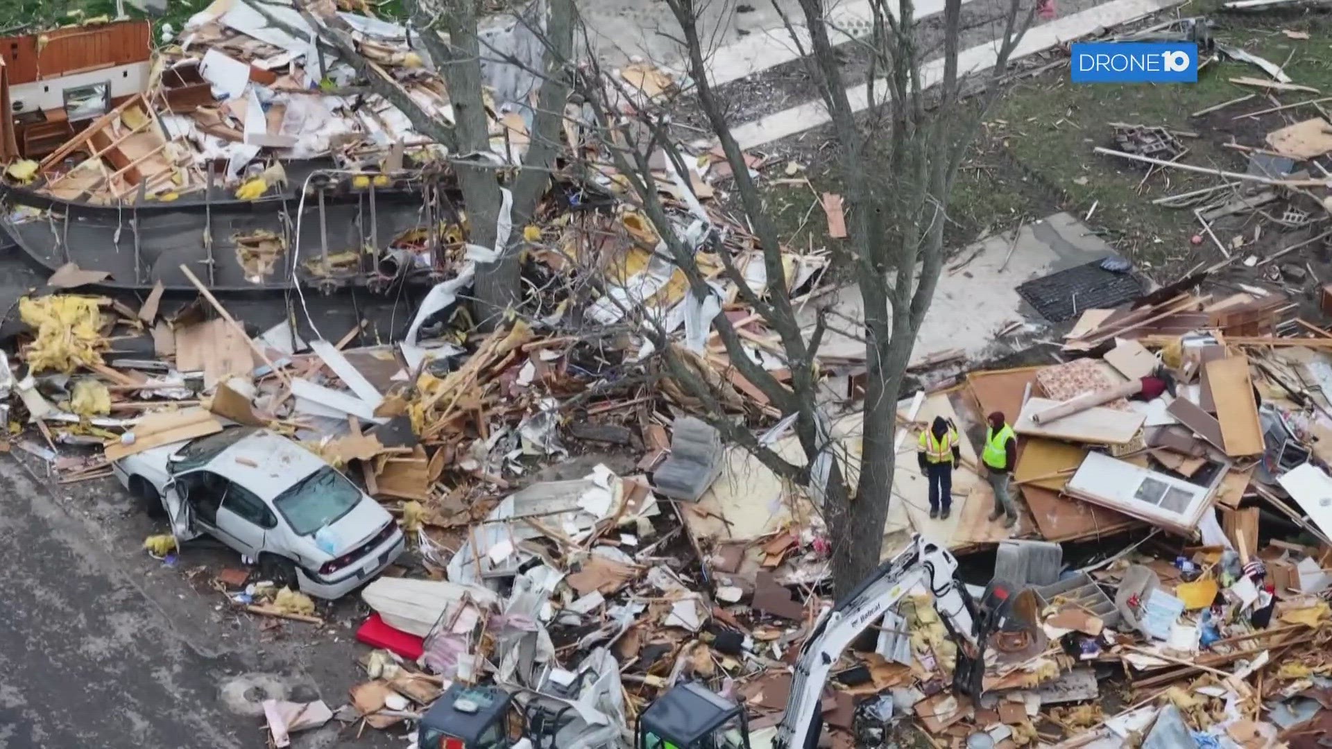 The storms moved through central Ohio, with reports of heavy damage in the areas of Indian Lake, Lakeview, Midway, Russells Point, Santa Fe and Orchard Island.