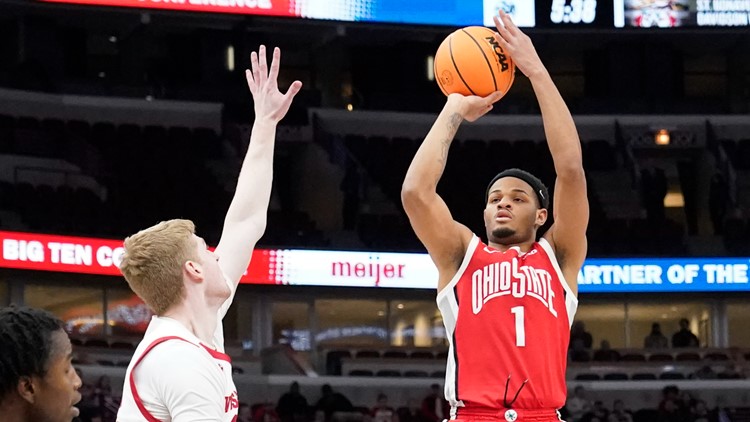 Ohio State holds on to edge Wisconsin 65-57 in 1st round of Big Ten Men's Basketball Tournament