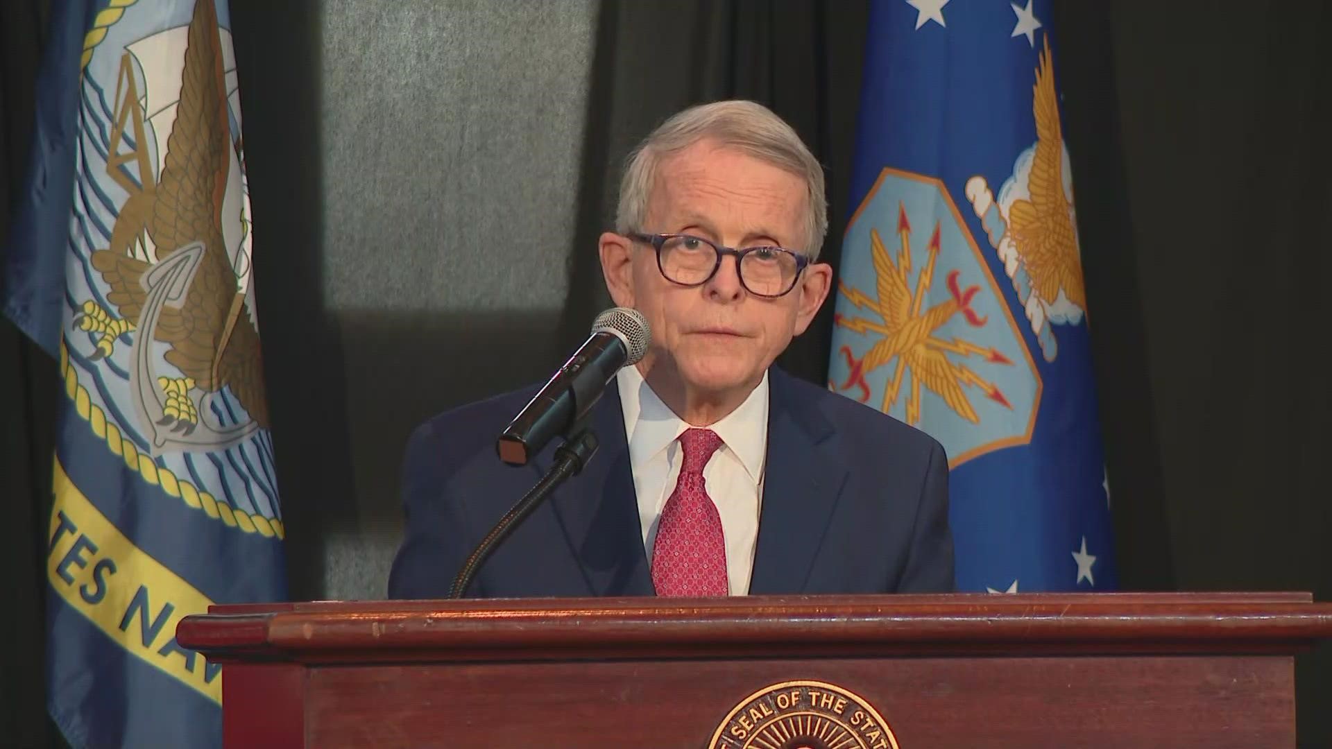 Governor Mike DeWine honored the nation’s fallen service members during a wreath laying ceremony Monday.