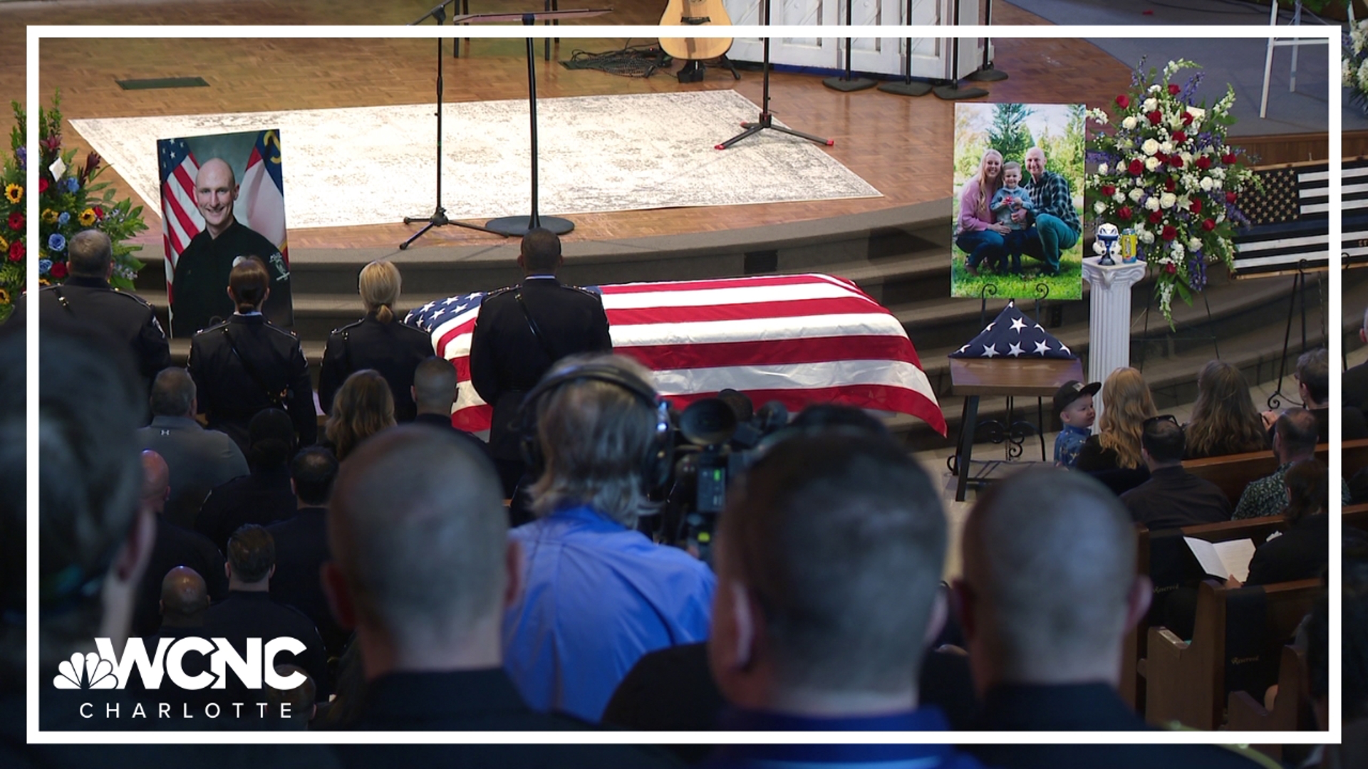 Wife of fallen CMPD officer gives stirring speech at funeral | wkyc.com