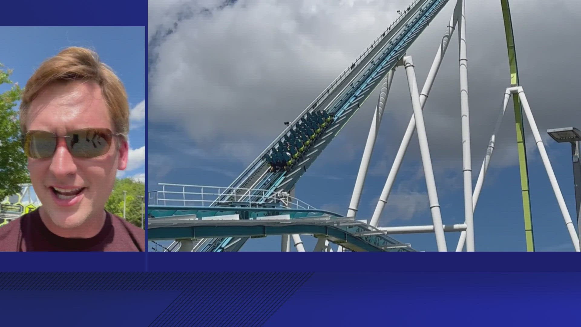 WFMY News 2 Meteorologist Christian Morgan was among the first to ride the rollercoaster when it reopened.