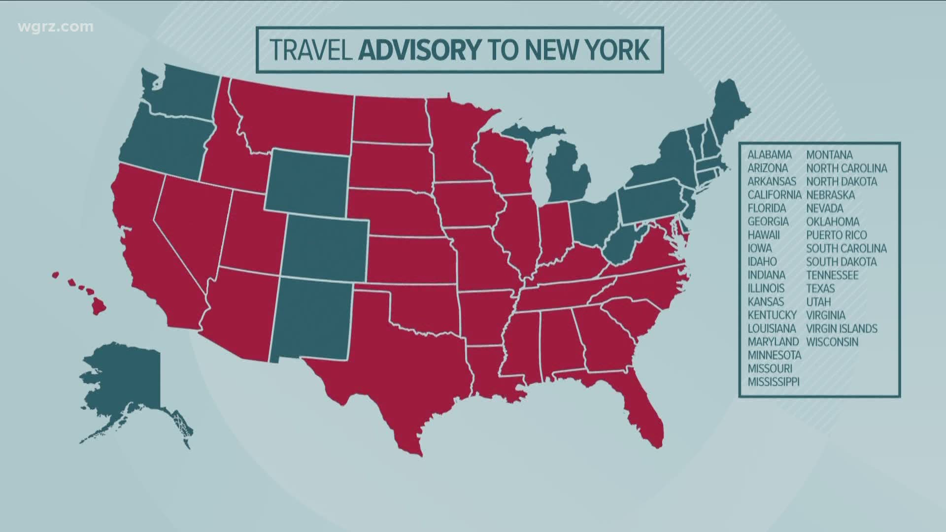 An Update To New York State's Travel Advisory List