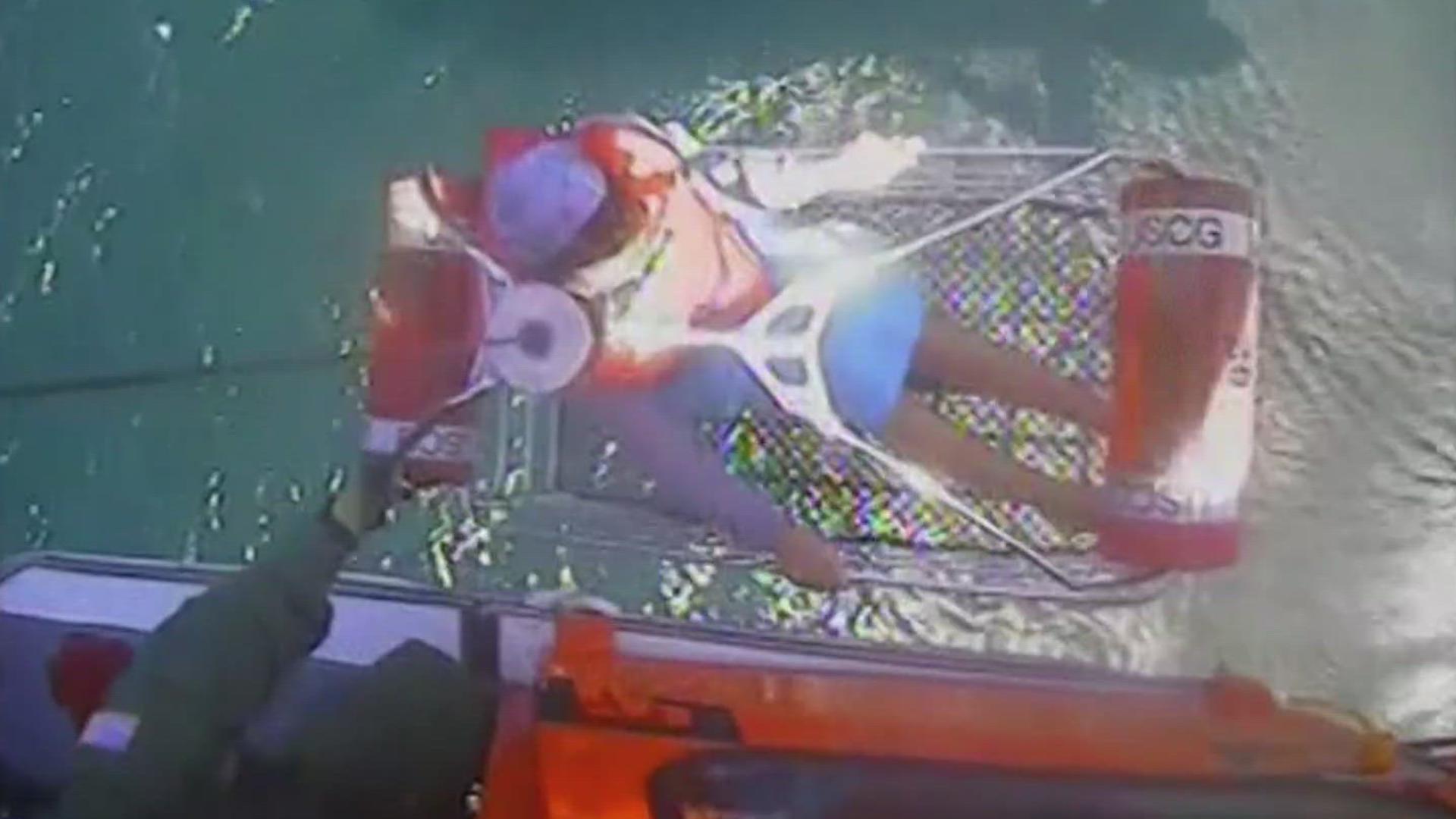 Two other victims were rescued and were described as 'responsive' by the Coast Guard.