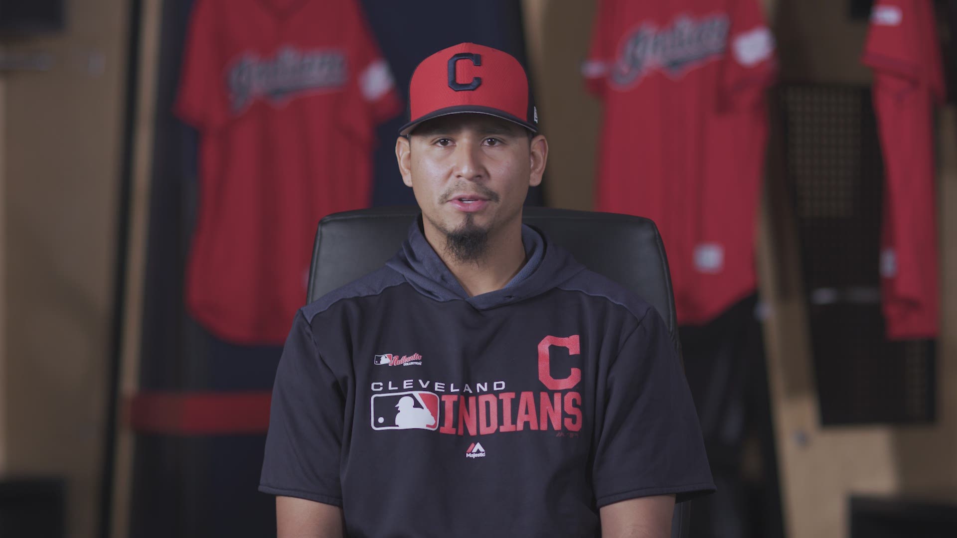 "I have a lot of people behind me, helping me, especially my teammates [and] my family." Video courtesy of the Cleveland Indians.