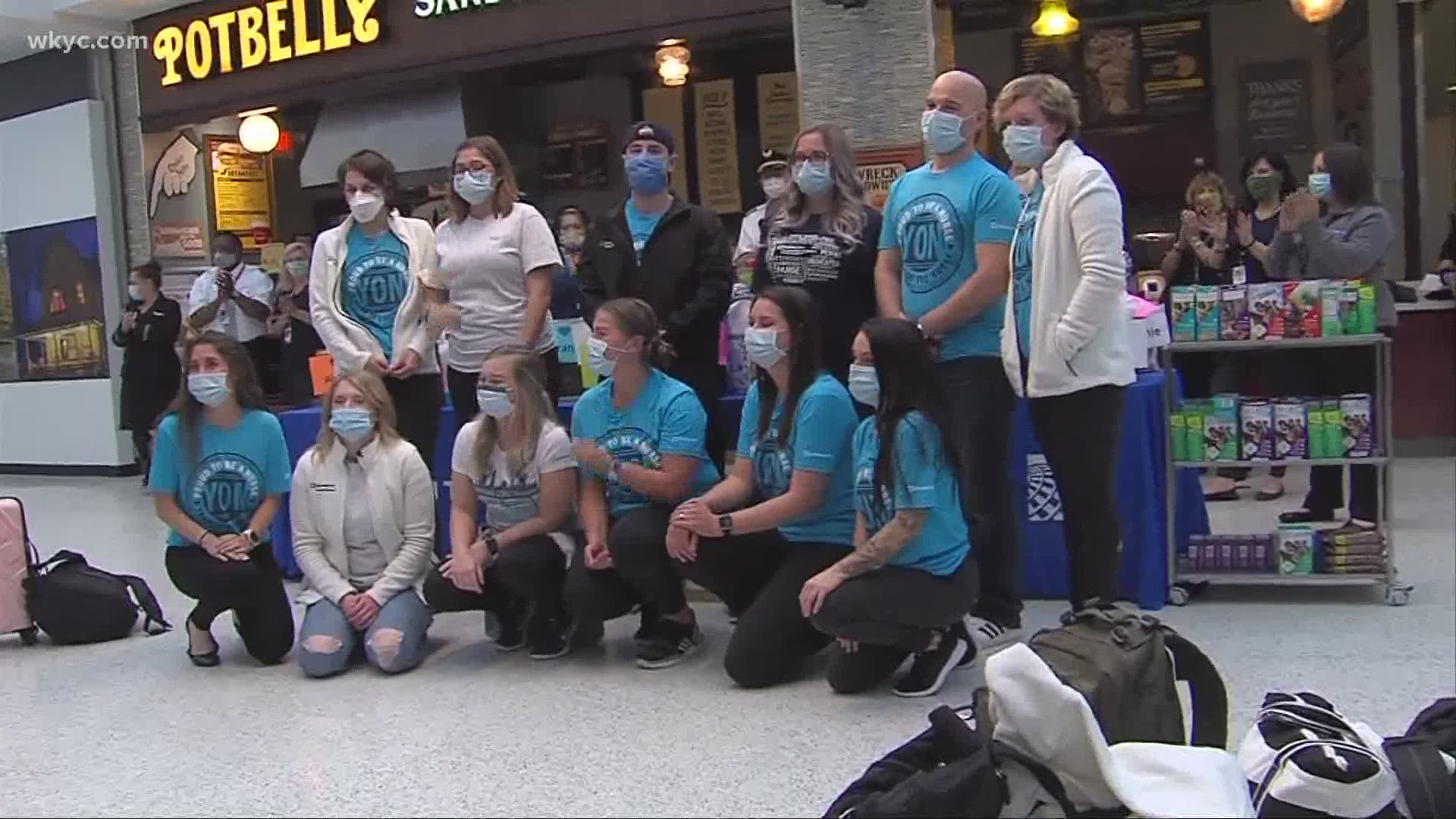A group of Cleveland Clinic healthcare workers is back home. They spent four weeks on the front lines of the coronavirus pandemic in New York City.