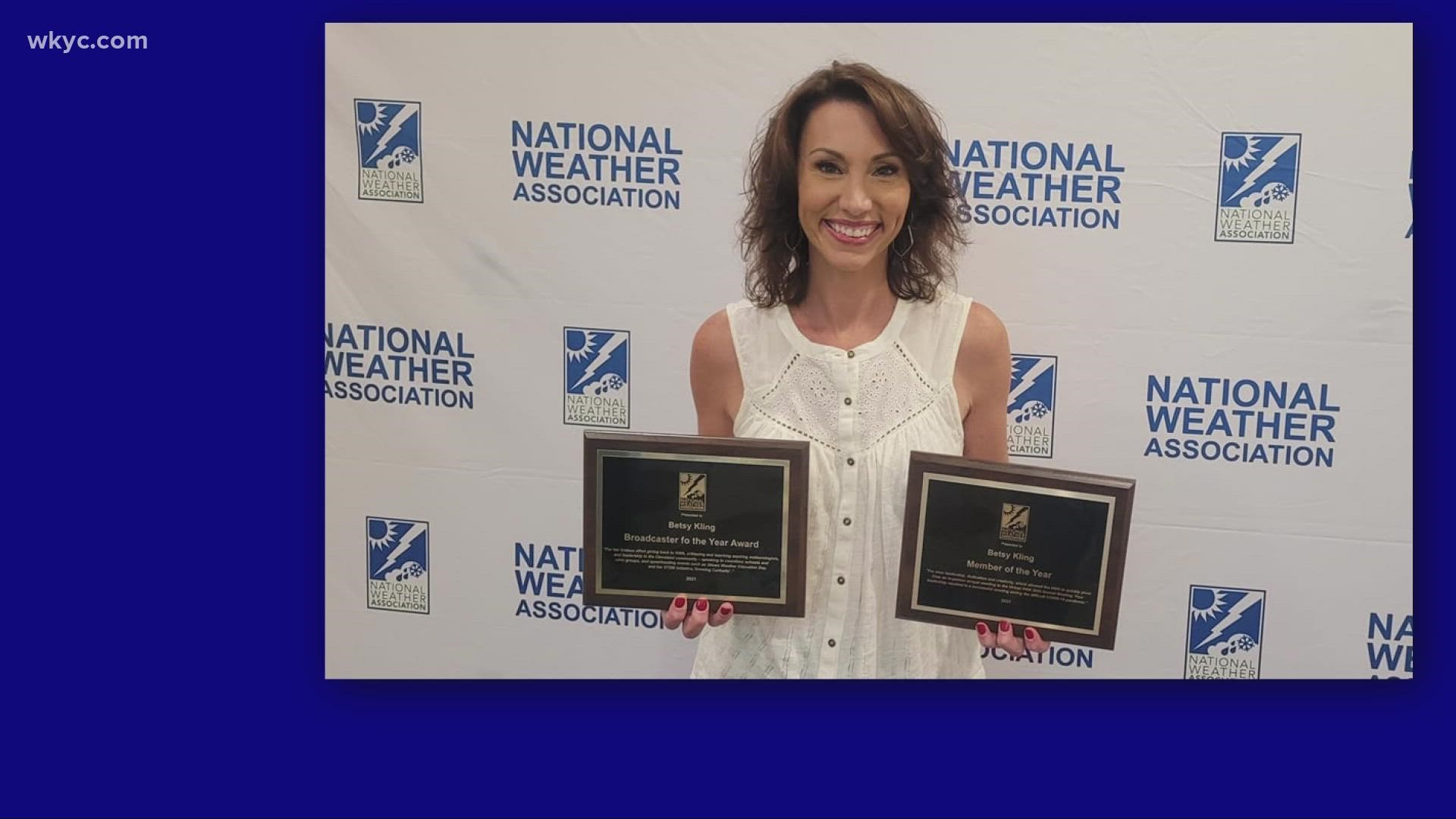 Congratulations to WKYC's own Betsy Kling on being named "Broadcaster of the Year" by the National Weather Association. Betsy also won 'Member of the Year.'