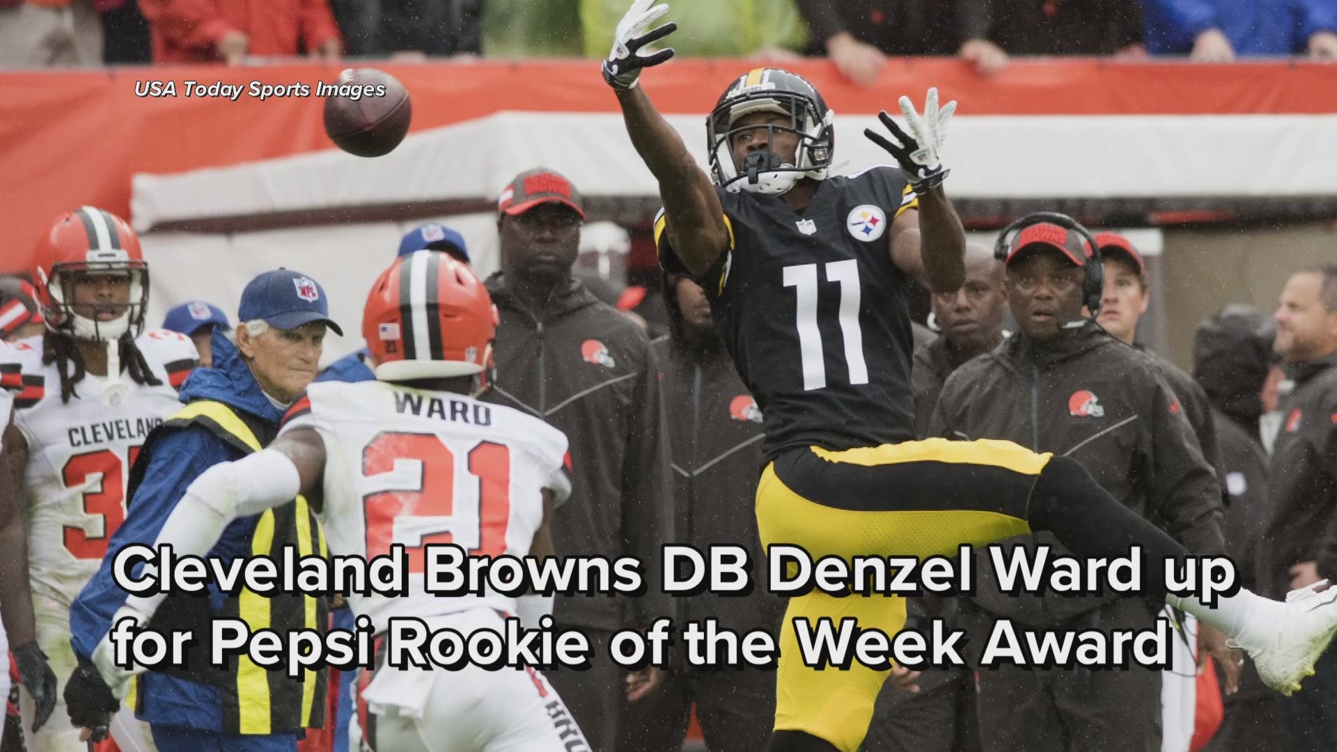 VOTE ' Cleveland Browns DB Denzel Ward up for Pepsi Rookie of the Week Award