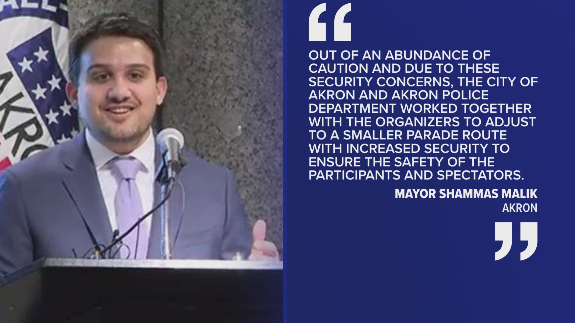 In a statement, Mayor Malik noted that the event 'concluded without incident.'