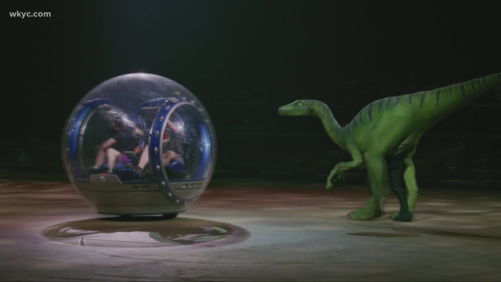 Oct. 4, 2019: Dinosaurs have taken over Cleveland as the 'Jurassic World' Live Tour hosts several performances at Rocket Mortgage Fieldhouse.