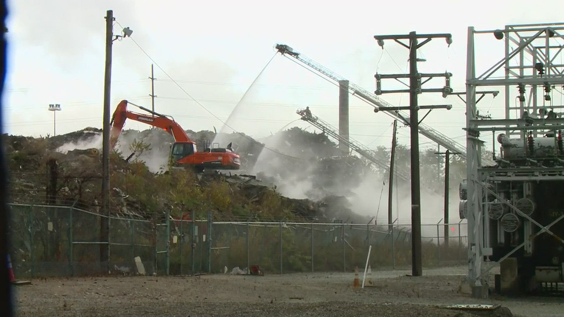 Fire at East Cleveland dump