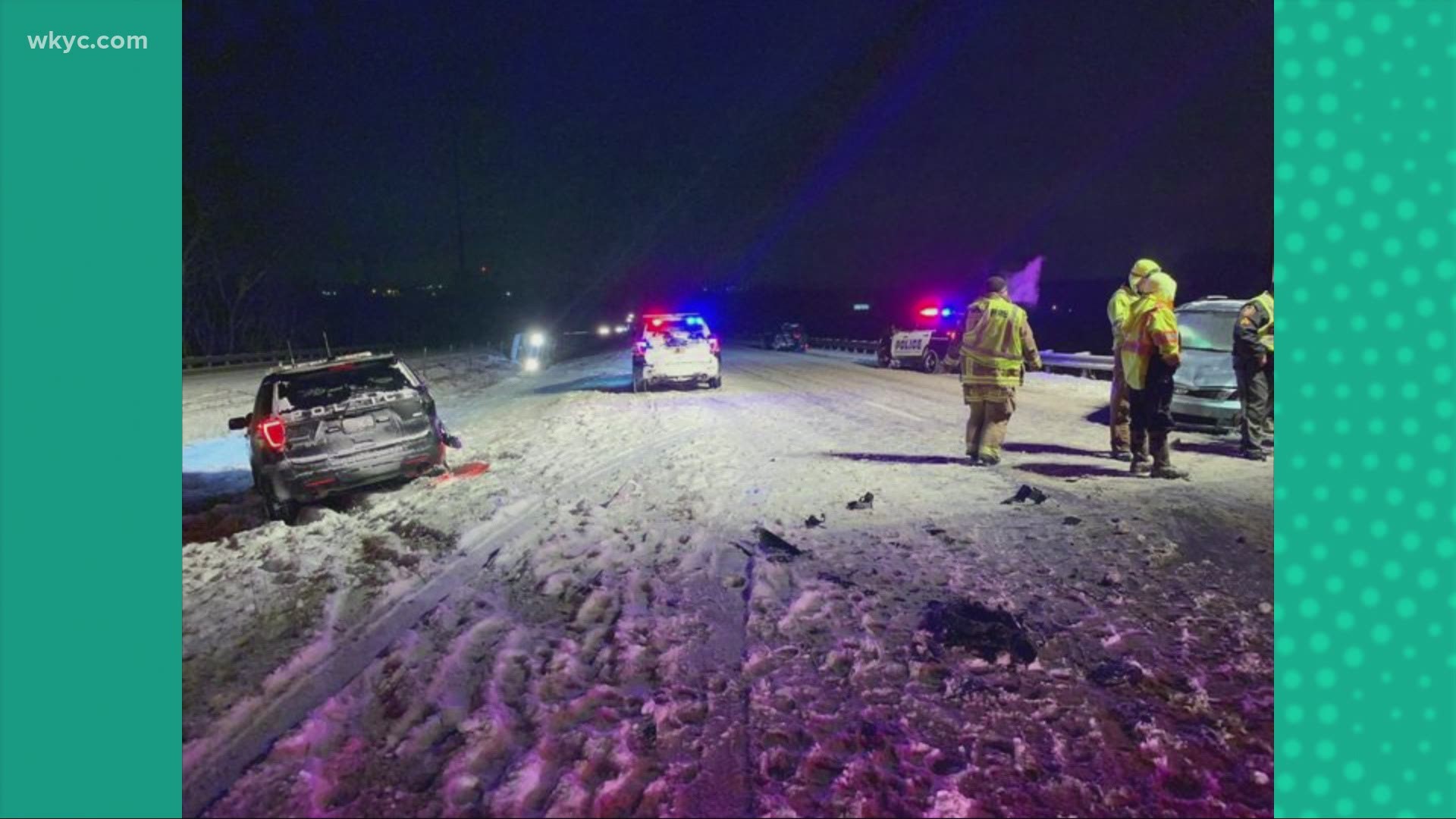 A Wadsworth Police K9 was not injured in a crash on I-76 in Medina County Monday night.