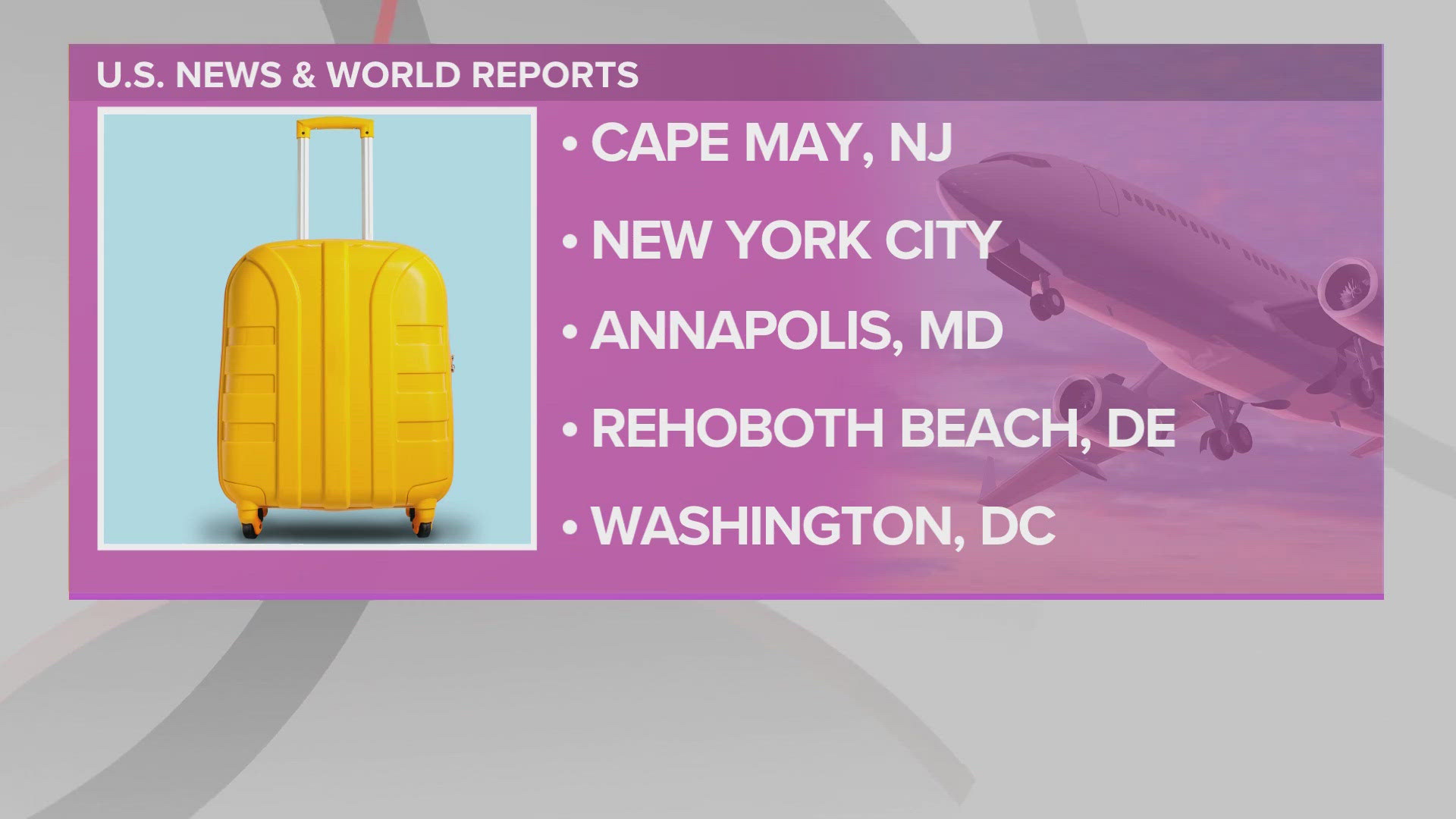 Looking to get away for Memorial Day? Here are the top places to travel to according to US News and World Report.