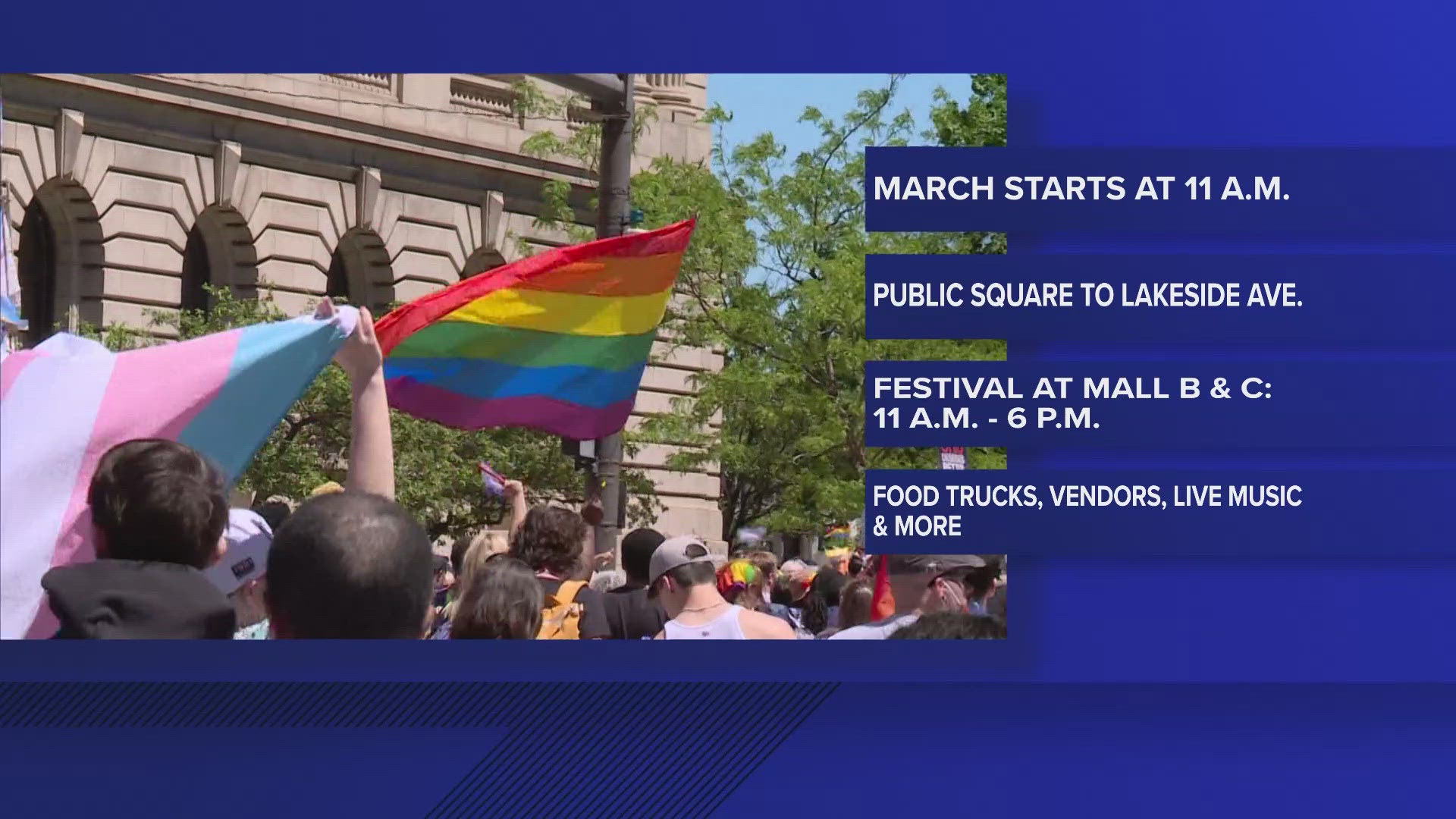 Pride in the CLE returns to downtown Cleveland this Saturday with a march and festival celebrating the LGBTQ community.