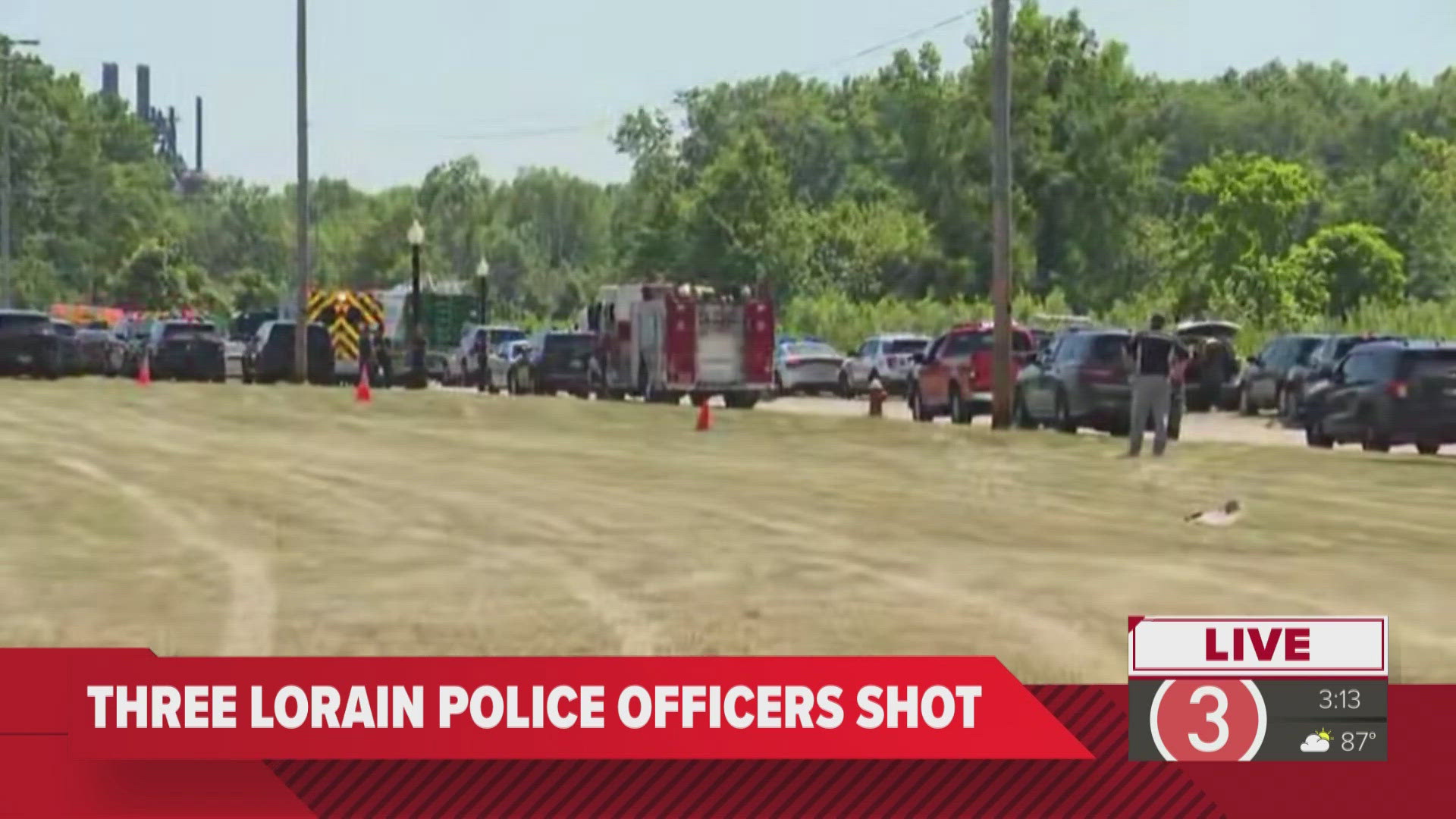 Lorain Mayor Jack Bradley tells 3News that two of the officers were seriously injured in the shooting. It is not clear how many suspects are involved.