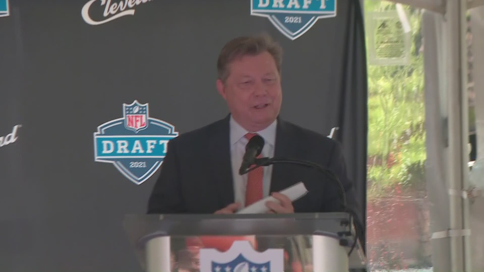 WKYC sports anchor and "Voice of the Browns" Jim Donovan officially announced the news that  Cleveland will host the 2021 NFL Draft