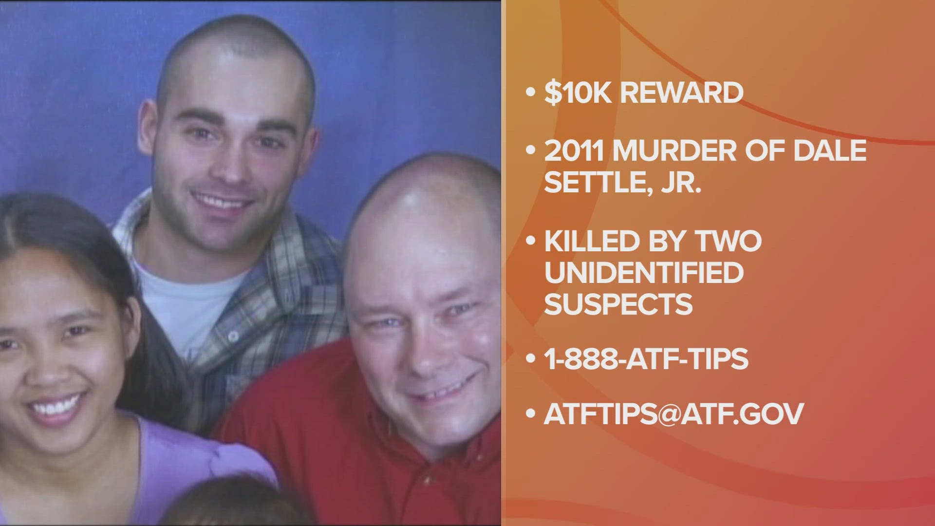 Anyone with information on the case should contact the ATF at 1-888-ATF-TIPS.