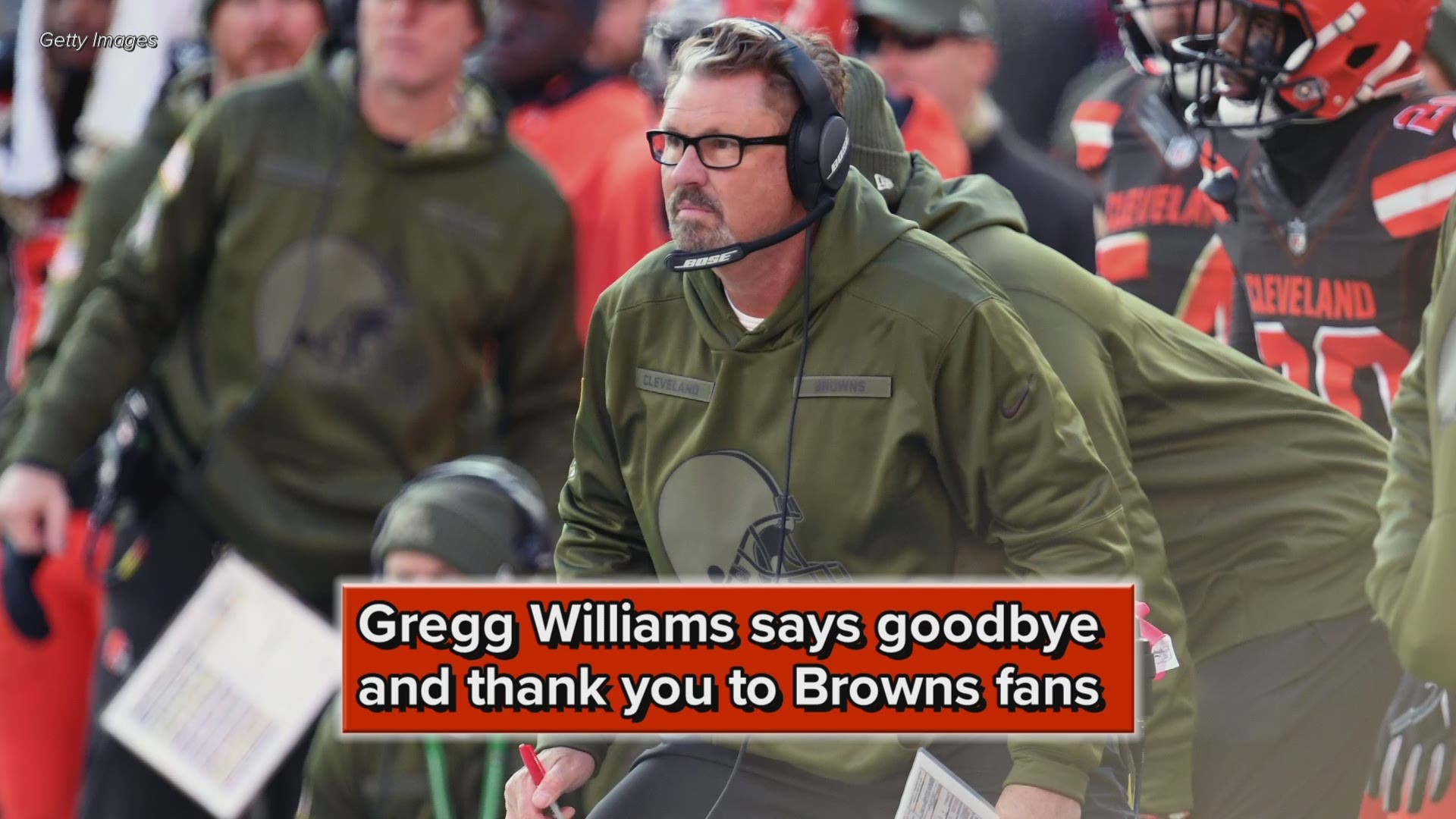 Former interim coach/defensive coordinator Gregg Williams thanked Cleveland Browns fans for their support during his tenure with the team.