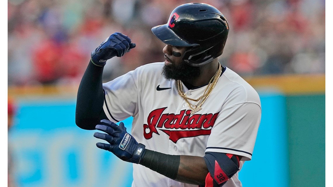 Reyes homers, drives in 5 runs, Indians beat Angels 9-1